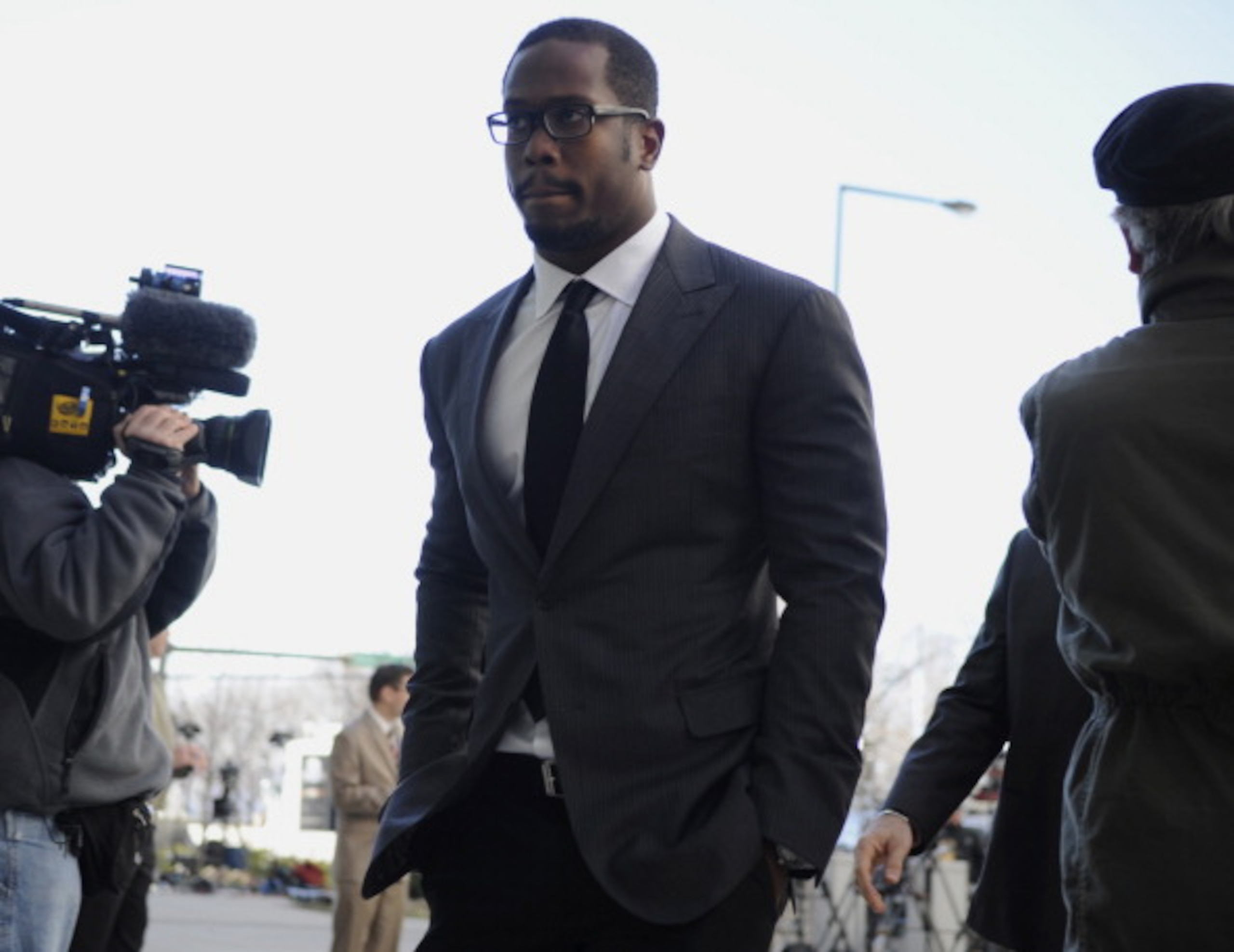 SAINT PAUL, MN - APRIL 6: Linebacker Von Miller of Texas A&M, who is entered in this year's NFL draft, arrives for a hearing at the U.S. Courthouse on April 6, 2011 in Saint Paul, Minnesota. NFL players have filed an antitrust lawsuit against the NFL owne