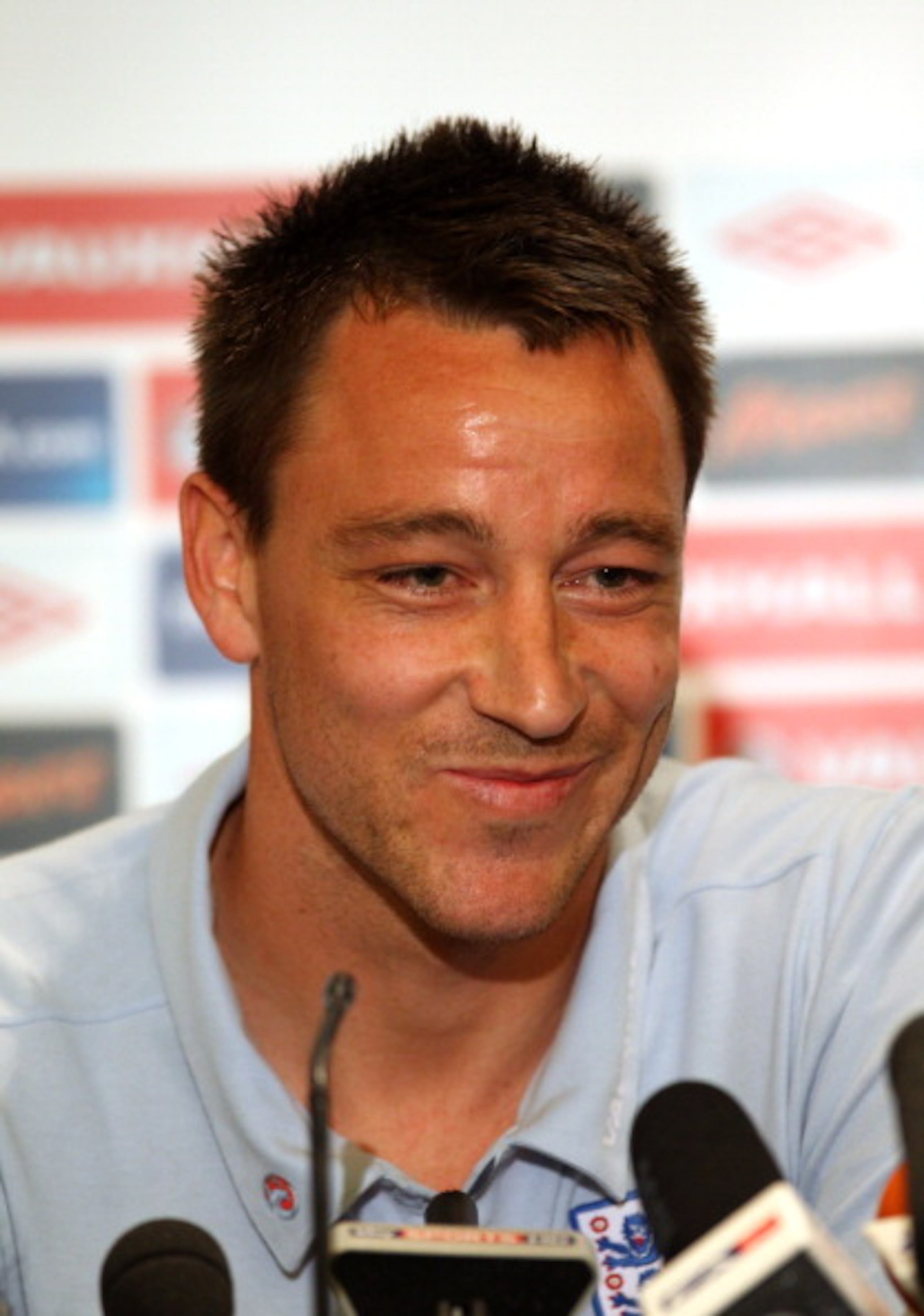 CARDIFF, WALES - MARCH 25: John Terry the captain of England faces the media during a press conference, ahead of their UEFA EURO 2012 qualifier against Wales, at the Hilton Hotel on March 25, 2011 in Cardiff, Wales. (Photo by Alex Livesey/Getty Images) CARDIFF, WALES - MARCH 25: John Terry the captain of England faces the media during a press conference, ahead of their UEFA EURO 2012 qualifier against Wales, at the Hilton Hotel on March 25, 2011 in Cardiff, Wales. (Photo by Alex Livesey/Getty Images)