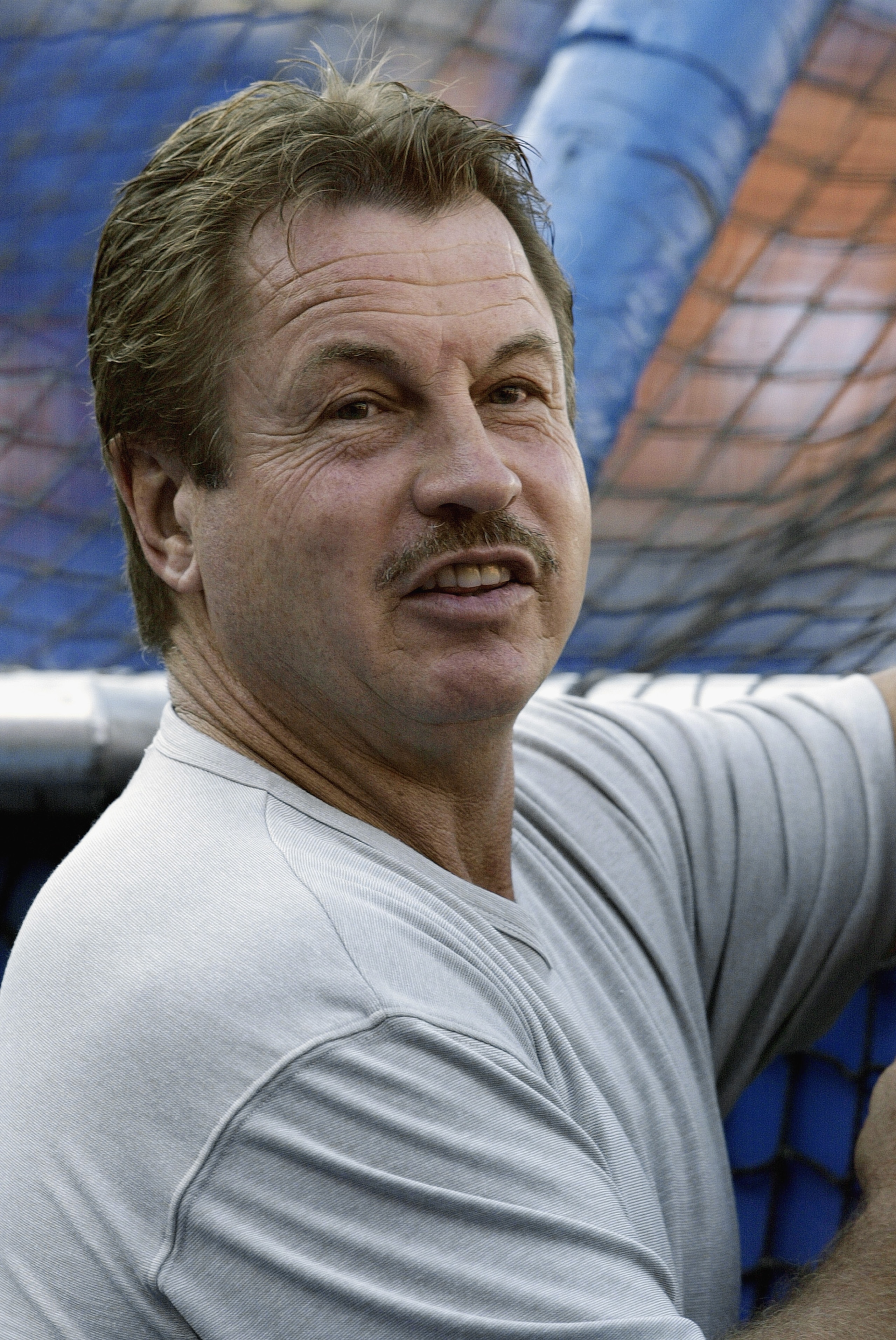 LOS ANGELES - AUGUST 8:  Former Los Angeles Dodger Ron Cey looks on during batting practice before the game against the Chicago Cubs on August 8, 2003 at Dodger Stadium in Los Angeles, California.  The Dodgers defeated the Cubs 3-1.  (Photo by Doug Benc/G