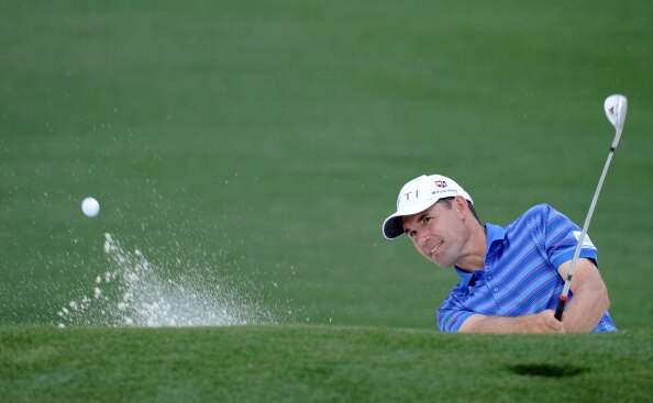 AUGUSTA, GA - APRIL 08:  Padraig Harrington of Ireland plays a bunker shot on the second hole during the second round of the 2011 Masters Tournament at Augusta National Golf Club on April 8, 2011 in Augusta, Georgia.  (Photo by Harry How/Getty Images)
