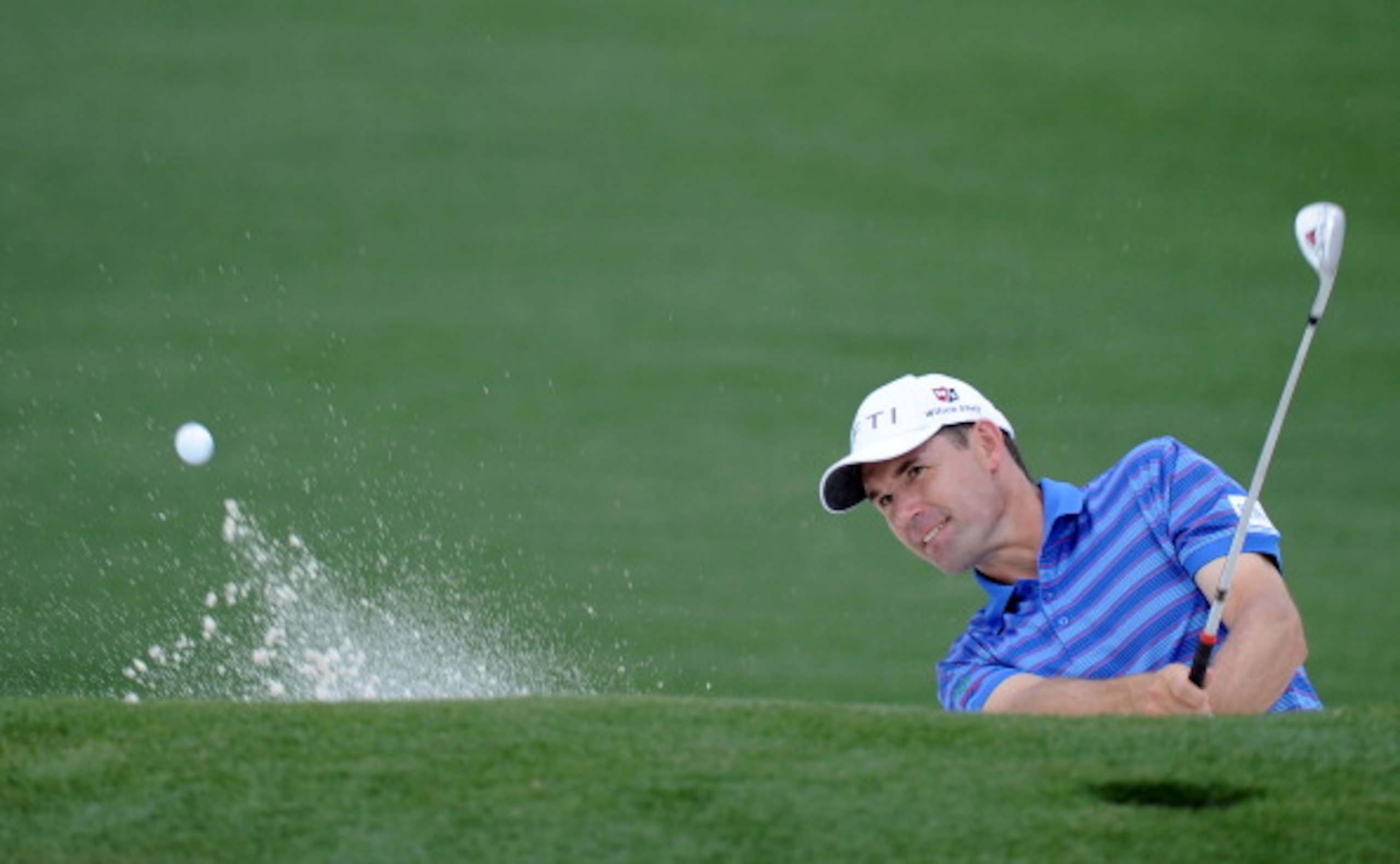 AUGUSTA, GA - APRIL 08: Padraig Harrington of Ireland plays a bunker shot on the second hole during the second round of the 2011 Masters Tournament at Augusta National Golf Club on April 8, 2011 in Augusta, Georgia. (Photo by Harry How/Getty Images) AUGUSTA, GA - APRIL 08: Padraig Harrington of Ireland plays a bunker shot on the second hole during the second round of the 2011 Masters Tournament at Augusta National Golf Club on April 8, 2011 in Augusta, Georgia. (Photo by Harry How/Getty Images)