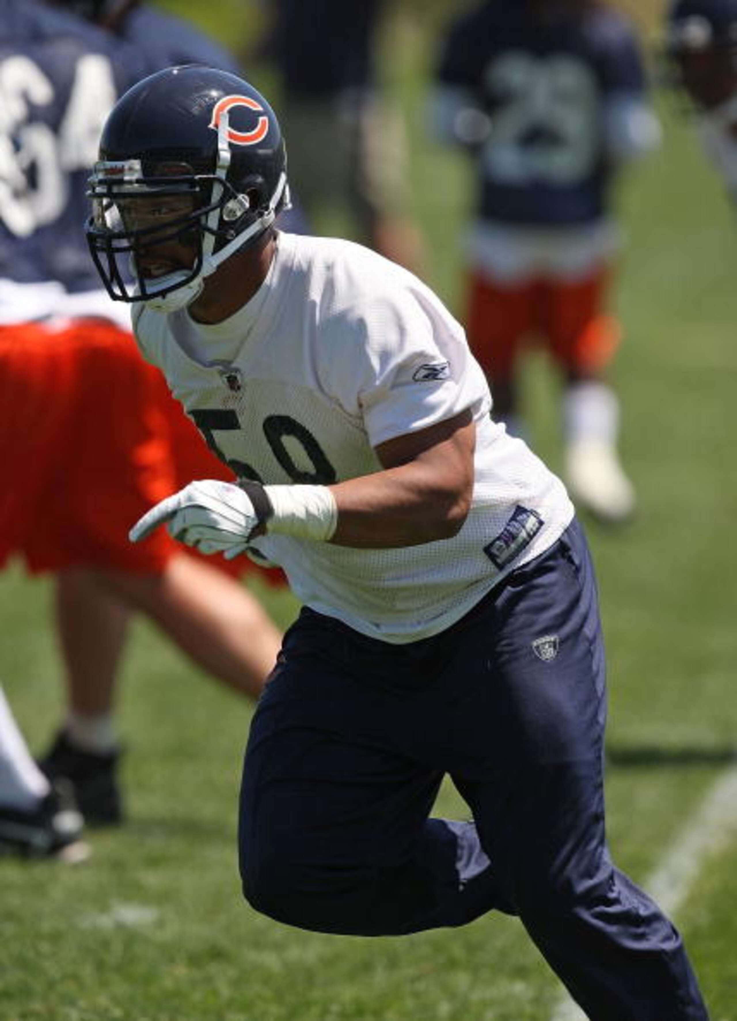 LAKE FOREST, IL - MAY 20: Marcus Freeman #58 of the Chicago Bears participates during an organized team activity (OTA) practice on May 20, 2009 at Halas Hall in Lake Forest, Illinois. (Photo by Jonathan Daniel/Getty Images) LAKE FOREST, IL - MAY 20: Marcus Freeman #58 of the Chicago Bears participates during an organized team activity (OTA) practice on May 20, 2009 at Halas Hall in Lake Forest, Illinois. (Photo by Jonathan Daniel/Getty Images)