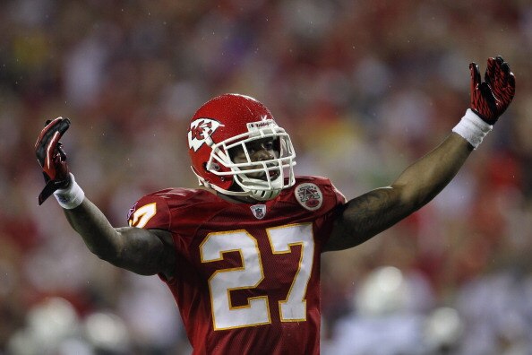 KANSAS CITY, MO - SEPTEMBER 13:  Donald Washington #27 of the Kansas City Chiefs in action during the game against the San Diego Chargers on September 13, 2010 at Arrowhead Stadium in Kansas City, Missouri.  (Photo by Jamie Squire/Getty Images)