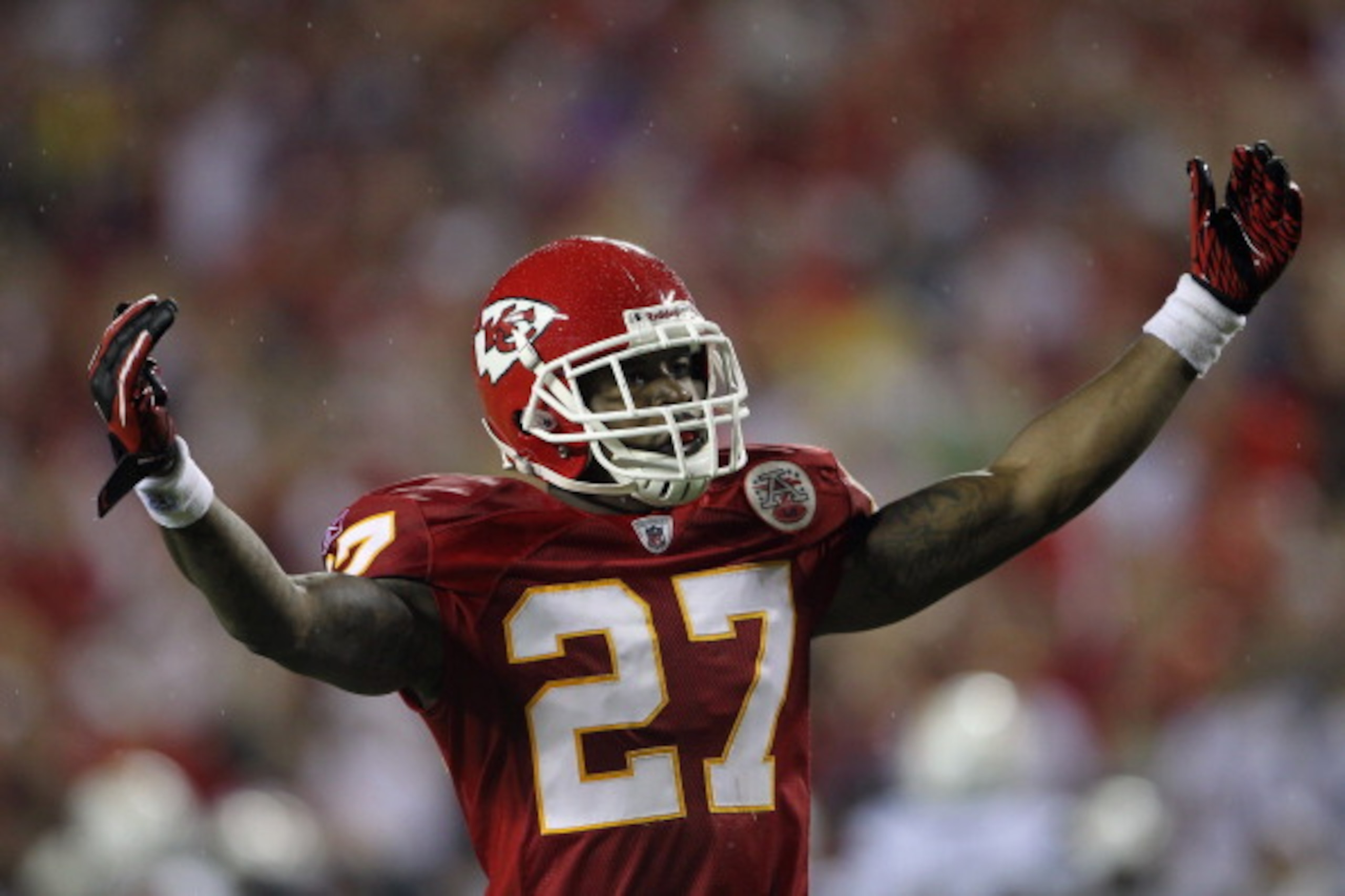 KANSAS CITY, MO - SEPTEMBER 13: Donald Washington #27 of the Kansas City Chiefs in action during the game against the San Diego Chargers on September 13, 2010 at Arrowhead Stadium in Kansas City, Missouri. (Photo by Jamie Squire/Getty Images) KANSAS CITY, MO - SEPTEMBER 13: Donald Washington #27 of the Kansas City Chiefs in action during the game against the San Diego Chargers on September 13, 2010 at Arrowhead Stadium in Kansas City, Missouri. (Photo by Jamie Squire/Getty Images)