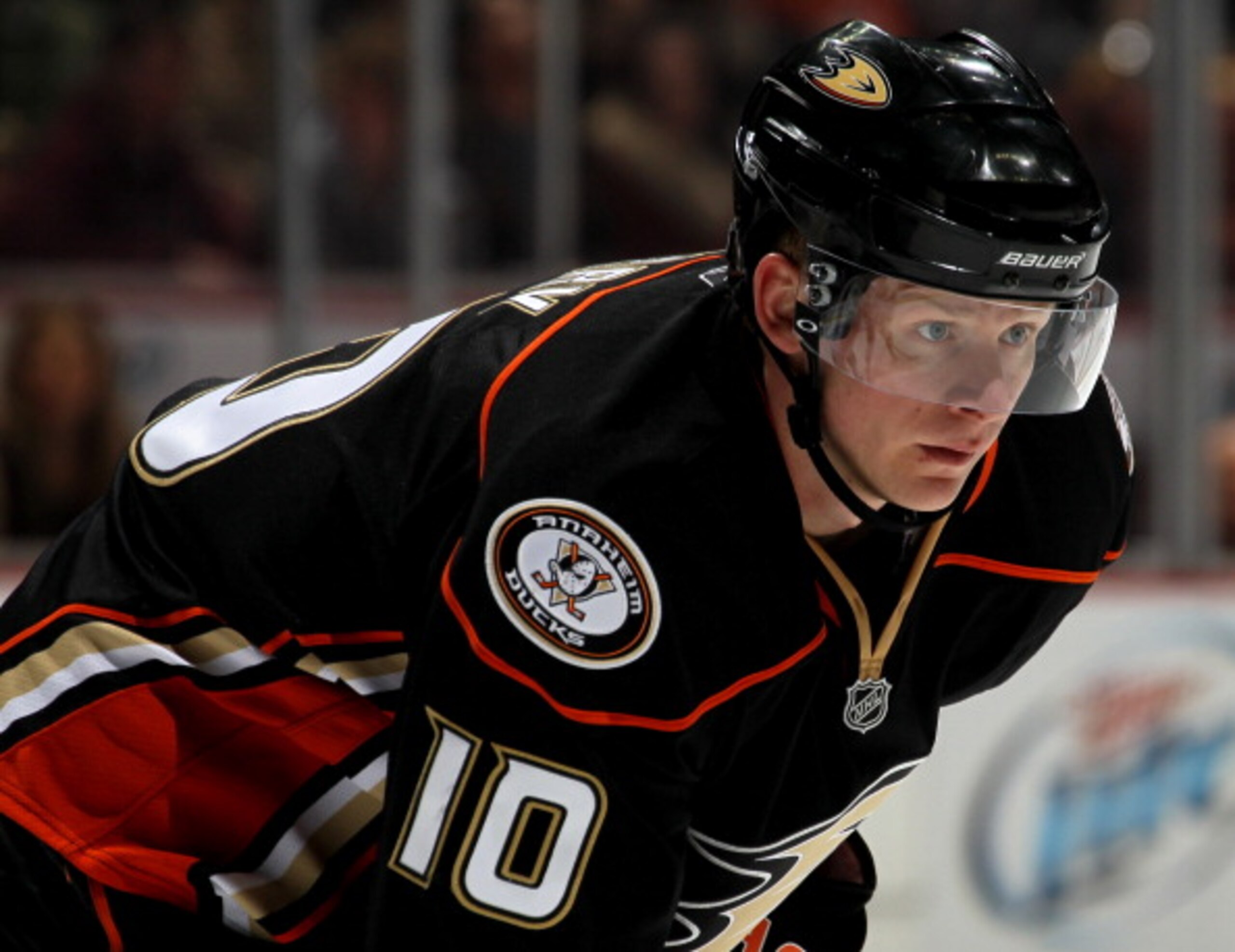 ANAHEIM, CA - APRIL 08: Corey Perry #10 of the Anaheim Ducks sets for a face off against the Los Angeles Kings at Honda Center on April 8, 2011 in Anaheim, California. The Ducks won 2-1 to clinch a berth in the playoffs. (Photo by Stephen Dunn/Getty Ima ANAHEIM, CA - APRIL 08: Corey Perry #10 of the Anaheim Ducks sets for a face off against the Los Angeles Kings at Honda Center on April 8, 2011 in Anaheim, California. The Ducks won 2-1 to clinch a berth in the playoffs. (Photo by Stephen Dunn/Getty Ima