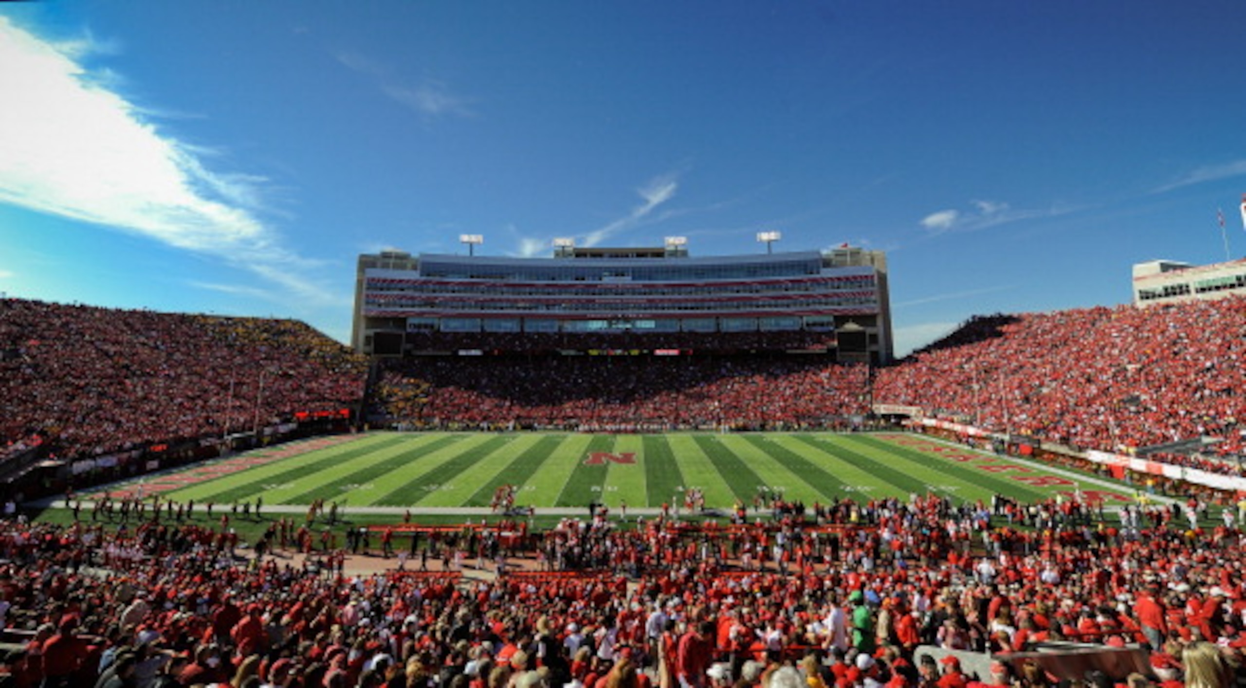 LINCOLN, NE - OCTOBER 30: The Husker faithful pack the stadium before the Nebraska Cornhuskers play the Missouri Tigers at Memorial Stadium on October 30, 2010 in Lincoln, Nebraska. Nebraska Defeated Missouri 31-17. (Photo by Eric Francis/Getty Images)