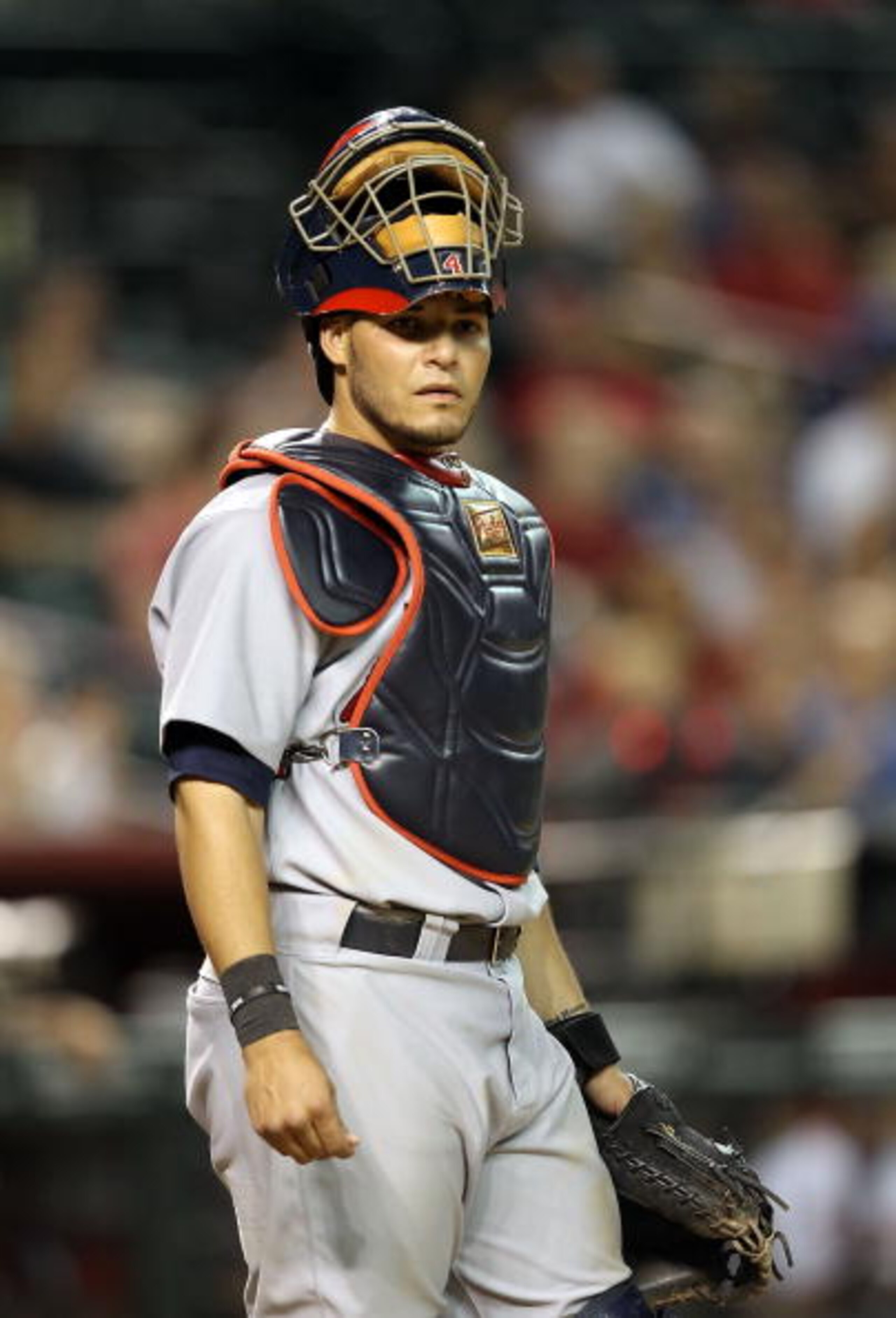 PHOENIX - JUNE 11:  Catcher Yadier Molina #4 of the St. Louis Cardinals in action during the Major League Baseball game against the Arizona Diamondbacks at Chase Field on June 11, 2010 in Phoenix, Arizona. The Cardinals defeated the Diamondbacks 5-2.  (Ph
