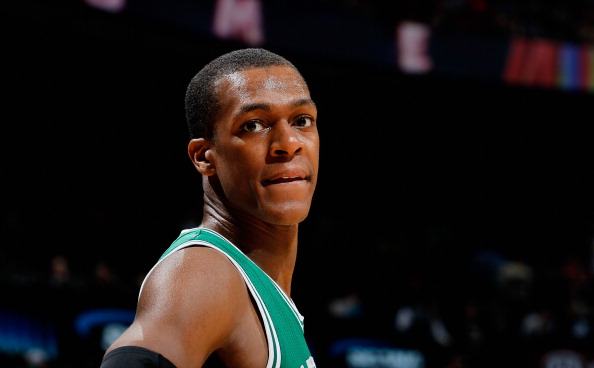 ATLANTA, GA - APRIL 01:  Rajon Rondo #9 of the Boston Celtics against the Atlanta Hawks at Philips Arena on April 1, 2011 in Atlanta, Georgia.  NOTE TO USER: User expressly acknowledges and agrees that, by downloading and/or using this Photograph, user is