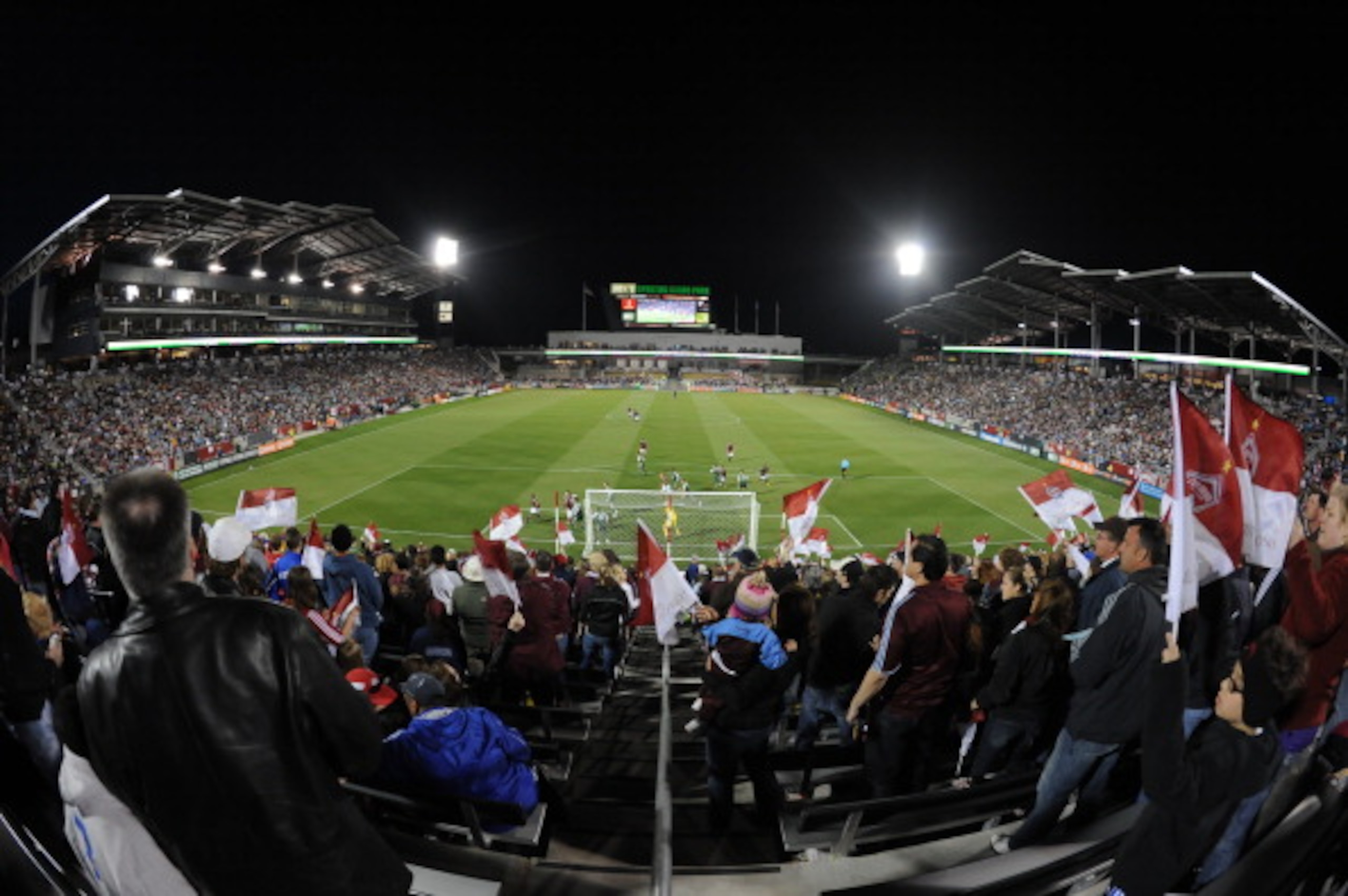 COMMERCE CITY, CO - MARCH 19: A wide view of the stadium as the Colorado Rapids take on the Portland Timbers on March 19, 2011 at Dicks Sporting Goods Park in Commerce City, Colorado.  (Photo by Bart Young/Getty Images)