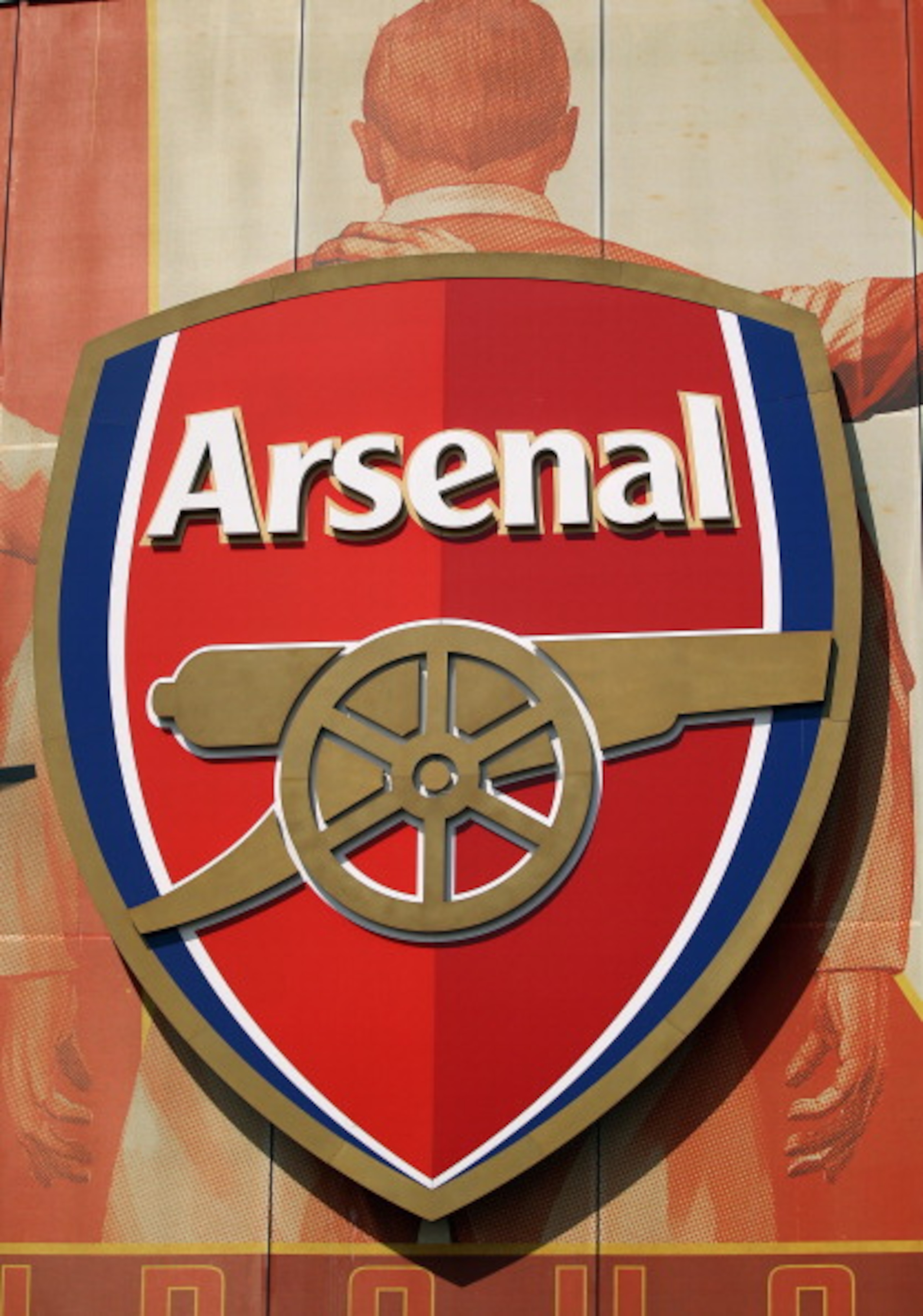 LONDON, ENGLAND - APRIL 11: The crest for Arsenal Football Club is displayed on their Emirates Stadium on April 11, 2011 in London, England. American businessman Stan Kroenke's company 'Kroenke Sports Enterprises' has increased its shareholding in Arsenal