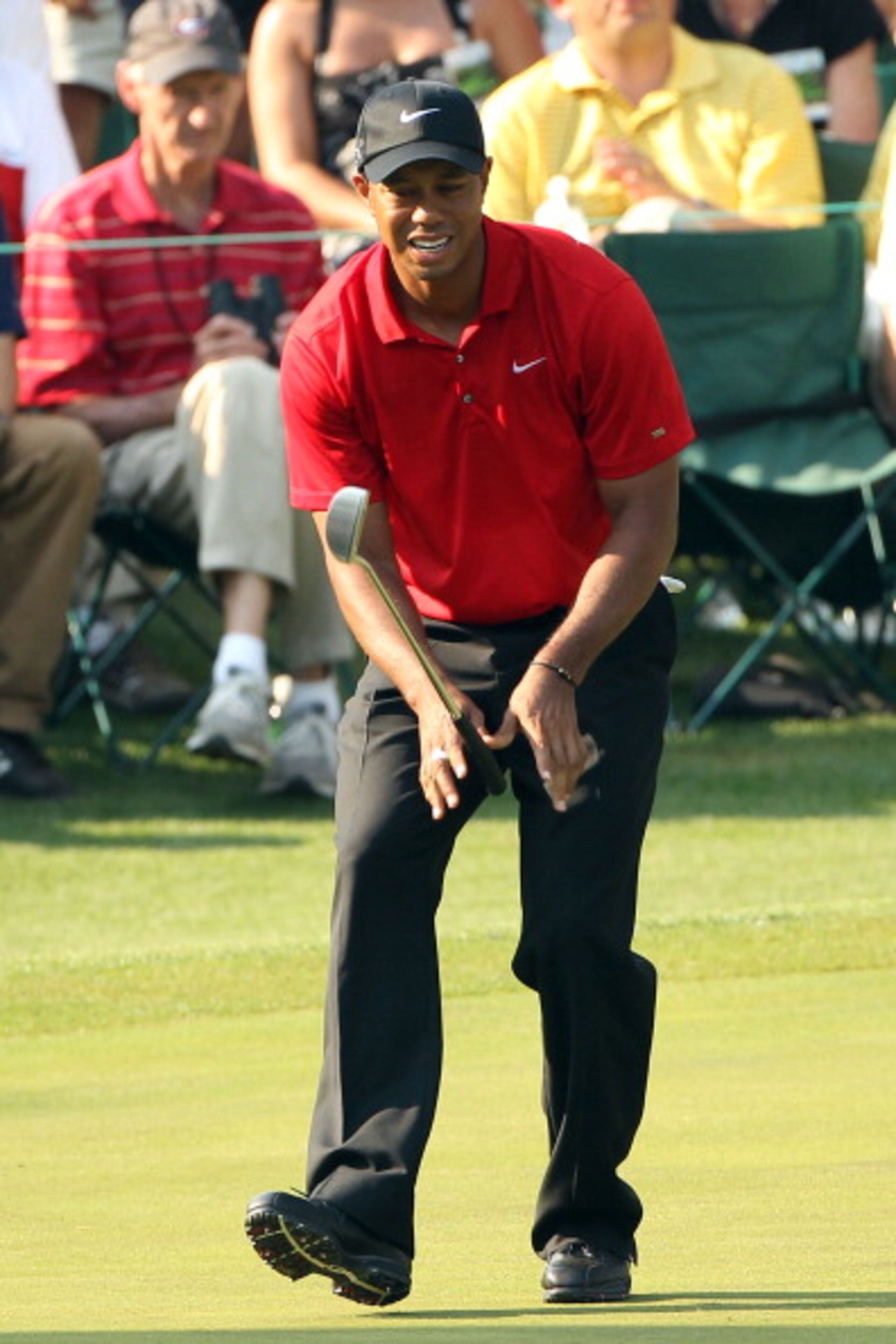 AUGUSTA, GA - APRIL 10: Tiger Woods reacts to a missed putt on the 16th green during the final round of the 2011 Masters Tournament at Augusta National Golf Club on April 10, 2011 in Augusta, Georgia. (Photo by Andrew Redington/Getty Images) AUGUSTA, GA - APRIL 10: Tiger Woods reacts to a missed putt on the 16th green during the final round of the 2011 Masters Tournament at Augusta National Golf Club on April 10, 2011 in Augusta, Georgia. (Photo by Andrew Redington/Getty Images)