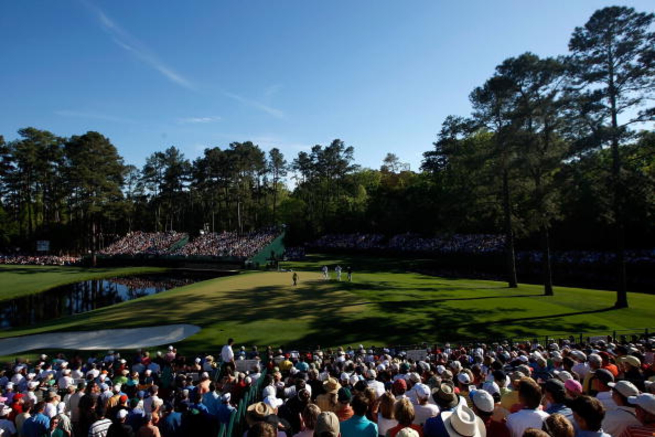 AUGUSTA, GA - APRIL 10: A general view of the 15th green during the third round of the 2010 Masters Tournament at Augusta National Golf Club on April 10, 2010 in Augusta, Georgia. (Photo by Streeter Lecka/Getty Images for Golf Week) AUGUSTA, GA - APRIL 10: A general view of the 15th green during the third round of the 2010 Masters Tournament at Augusta National Golf Club on April 10, 2010 in Augusta, Georgia. (Photo by Streeter Lecka/Getty Images for Golf Week)