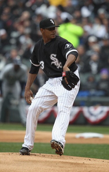 CHICAGO, IL - APRIL 07: Starting pitcher Edwin Jackson #33 of the Chicago White Sox delivers the ball against the Tampa Bay Rays during the home opener at U.S. Cellular Field on April 7, 2011 in Chicago, Illinois. (Photo by Jonathan Daniel/Getty Images)