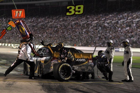 FORT WORTH, TX - APRIL 09:  Ryan Newman, driver of the #39 U.S. Army Reserve Chevrolet, pits during the NASCAR Sprint Cup Series Samsung Mobile 500 at Texas Motor Speedway on April 9, 2011 in Fort Worth, Texas.  (Photo by Jason Smith/Getty Images for NASC