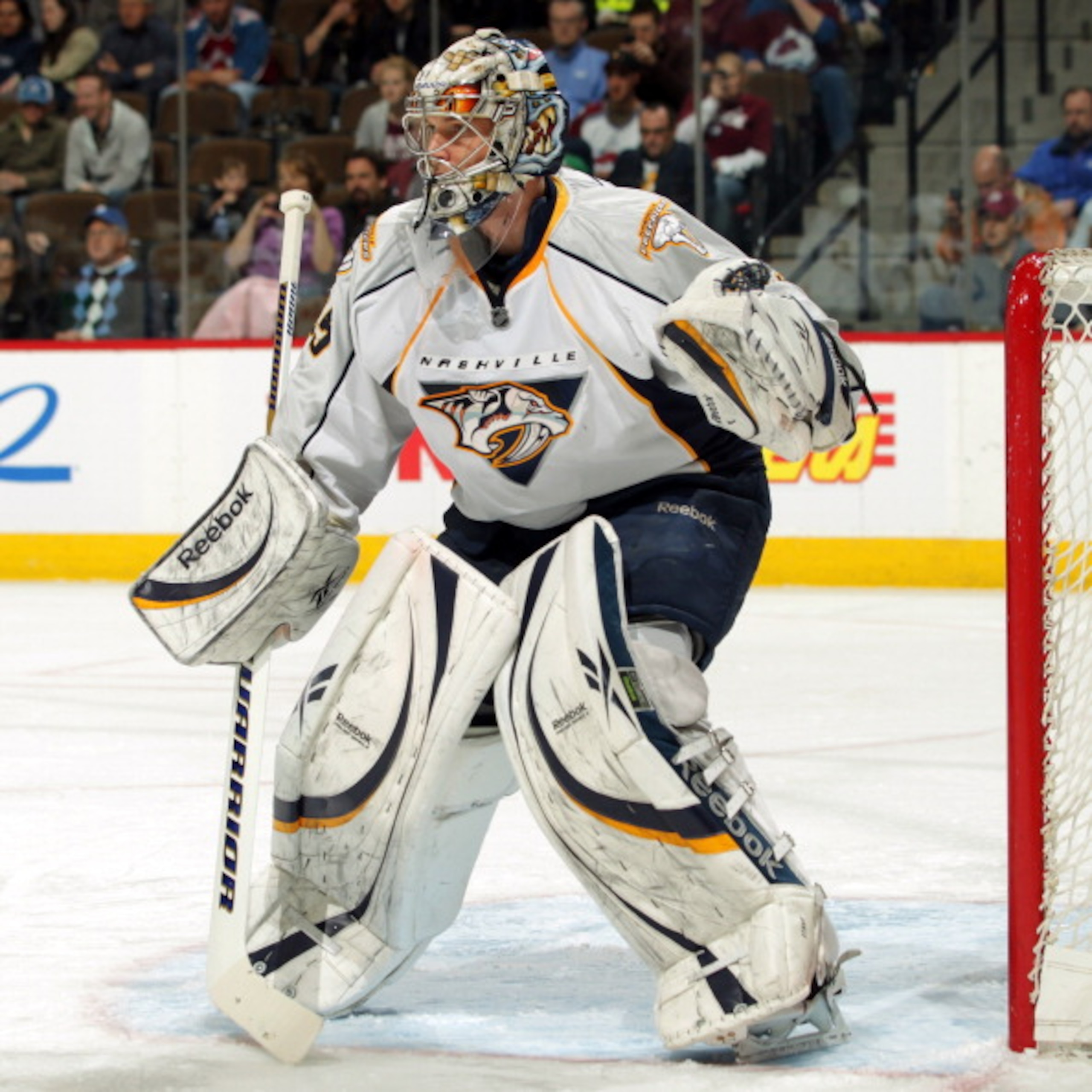 DENVER, CO - MARCH 31: Goalie Pekka Rinne #35 of the Nashville Predators defends the goal against the Colorado Avalanche at the Pepsi Center on March 31, 2011 in Denver, Colorado. (Photo by Doug Pensinger/Getty Images) DENVER, CO - MARCH 31: Goalie Pekka Rinne #35 of the Nashville Predators defends the goal against the Colorado Avalanche at the Pepsi Center on March 31, 2011 in Denver, Colorado. (Photo by Doug Pensinger/Getty Images)