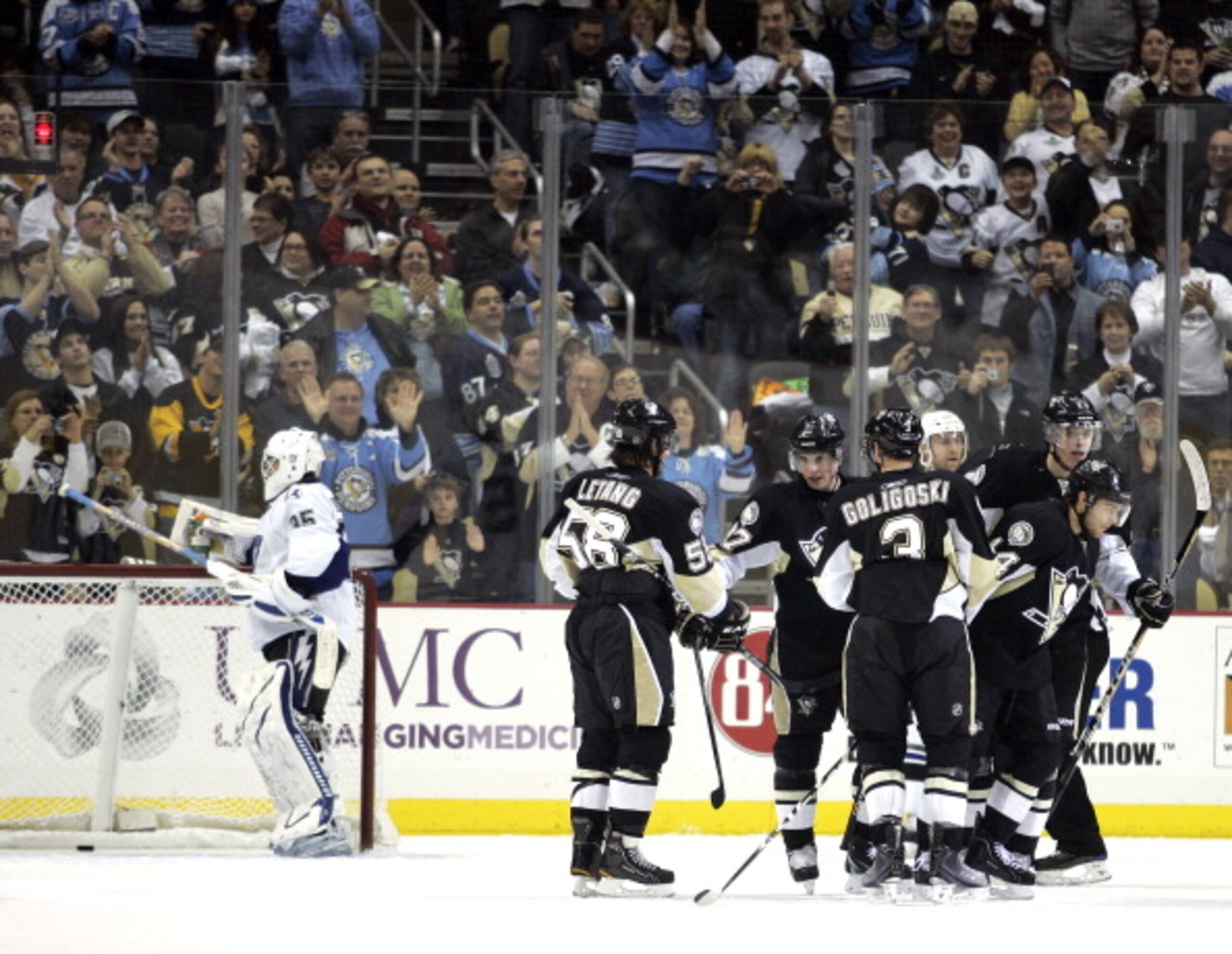 PITTSBURGH, PA - JANUARY 05: Chris Kunitz #14 of the Pittsburgh Penguins celebrates his third goal of the game against the Tampa Bay Lightning on January 5, 2011 at Consol Energy Center in Pittsburgh, Pennsylvania. (Photo by Justin K. Aller/Getty Images PITTSBURGH, PA - JANUARY 05: Chris Kunitz #14 of the Pittsburgh Penguins celebrates his third goal of the game against the Tampa Bay Lightning on January 5, 2011 at Consol Energy Center in Pittsburgh, Pennsylvania. (Photo by Justin K. Aller/Getty Images