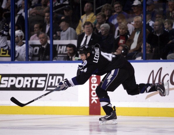 TAMPA, FL - JANUARY 25: Vincent Lecavalier #4 of the Tampa Bay Lightning skates against the Toronto Maple Leafs at St. Pete Times Forum on January 25, 2011 in Tampa, Florida. The Lightning defeated the Leafs 2-0. (Photo by Justin K. Aller/Getty Images)