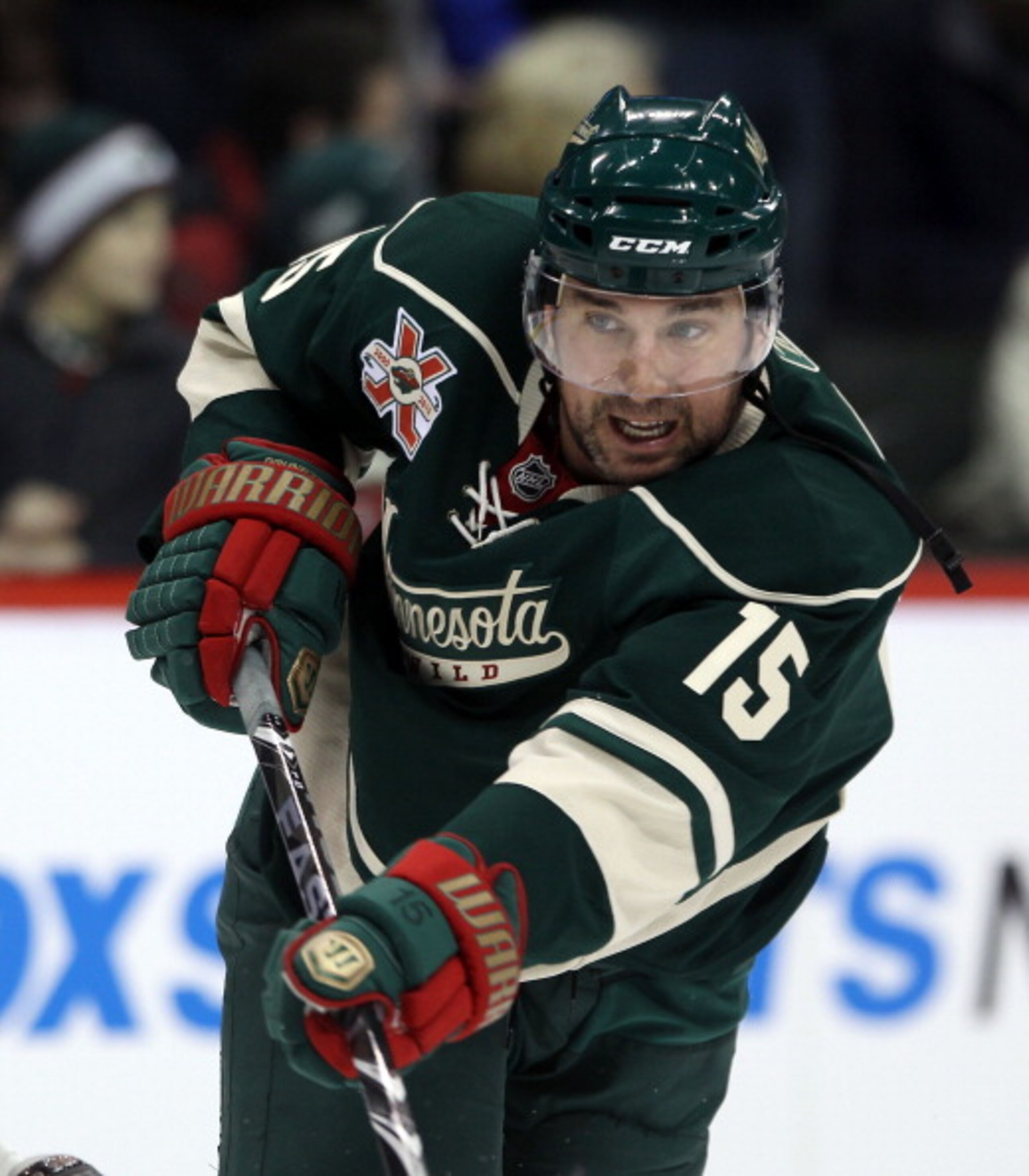 ST PAUL, MN - MARCH 22:  Andrew Brunette #15 of the Minnesota Wild skates against the Toronto Maple Leafs at the Xcel Energy Center on March 22, 2011 in St Paul, Minnesota.  (Photo by Bruce Bennett/Getty Images)