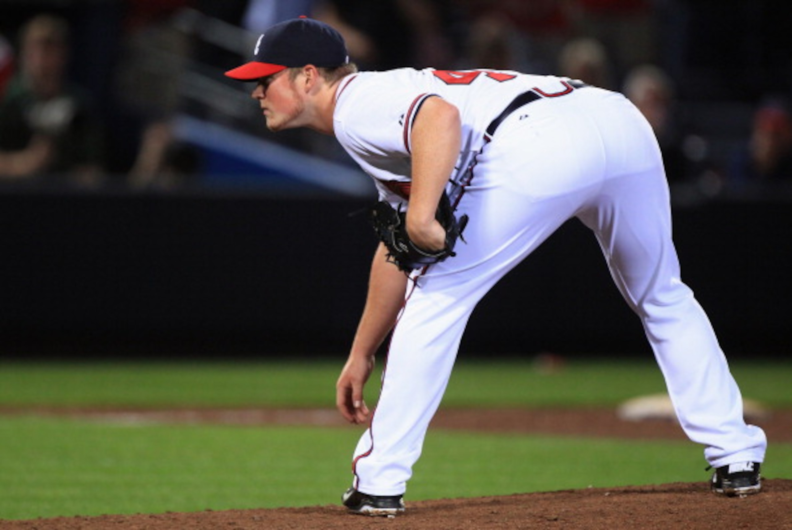 ATLANTA, GA - APRIL 08:  Craig Kimbrel #46 of the Atlanta Braves prepares to throw a pitch during their opening day game against the Philadelphia Phillies at Turner Field on April 8, 2011 in Atlanta, Georgia.  (Photo by Streeter Lecka/Getty Images)