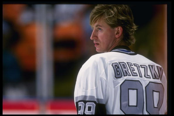 1990-1991:  Center Wayne Gretzky of the Los Angeles Kings. Mandatory Credit: Otto Greule Jr.  /Allsport