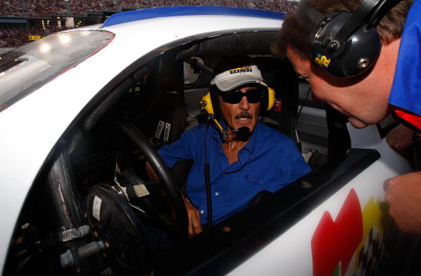 DAYTONA, FL - JULY 07:  Former NASCAR champion Richard Petty sits in a pace car driven in honor of the late Bill France Jr., during the NASCAR Nextel Cup Series Pepsi 400 at Daytona International Speedway on July 7, 2007 in Daytona, Florida.   (Photo by C