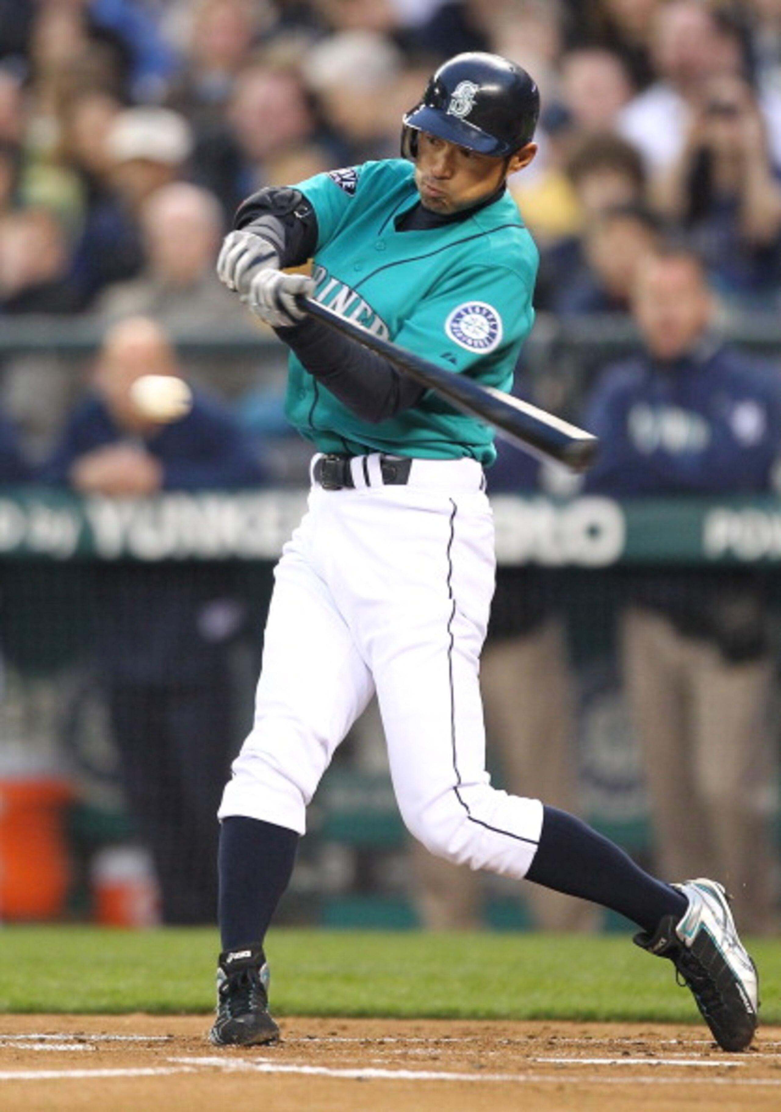 SEATTLE - APRIL 08: Ichiro Suzuki #51 of the Seattle Mariners singles in the first inning against the Cleveland Indians during the Mariners' home opener at Safeco Field on April 8, 2011 in Seattle, Washington. (Photo by Otto Greule Jr/Getty Images) SEATTLE - APRIL 08: Ichiro Suzuki #51 of the Seattle Mariners singles in the first inning against the Cleveland Indians during the Mariners' home opener at Safeco Field on April 8, 2011 in Seattle, Washington. (Photo by Otto Greule Jr/Getty Images)