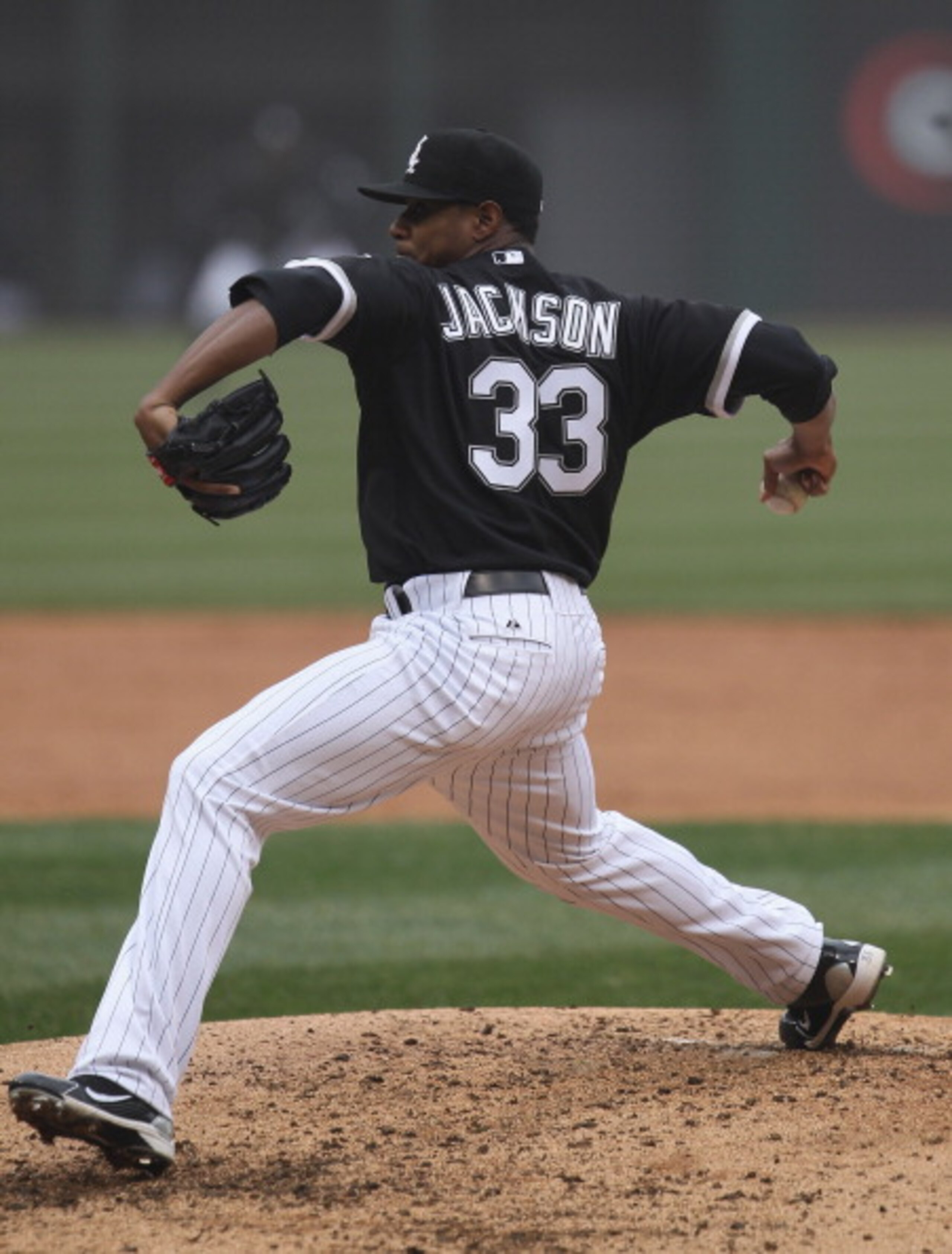 CHICAGO, IL - APRIL 07: Starting pitcher Edwin Jackson #33 of the Chicago White Sox delivers the ball against the Tampa Bay Rays during the home opener at U.S. Cellular Field on April 7, 2011 in Chicago, Illinois. The White Sox defeated the Rays 5-1. (Pho