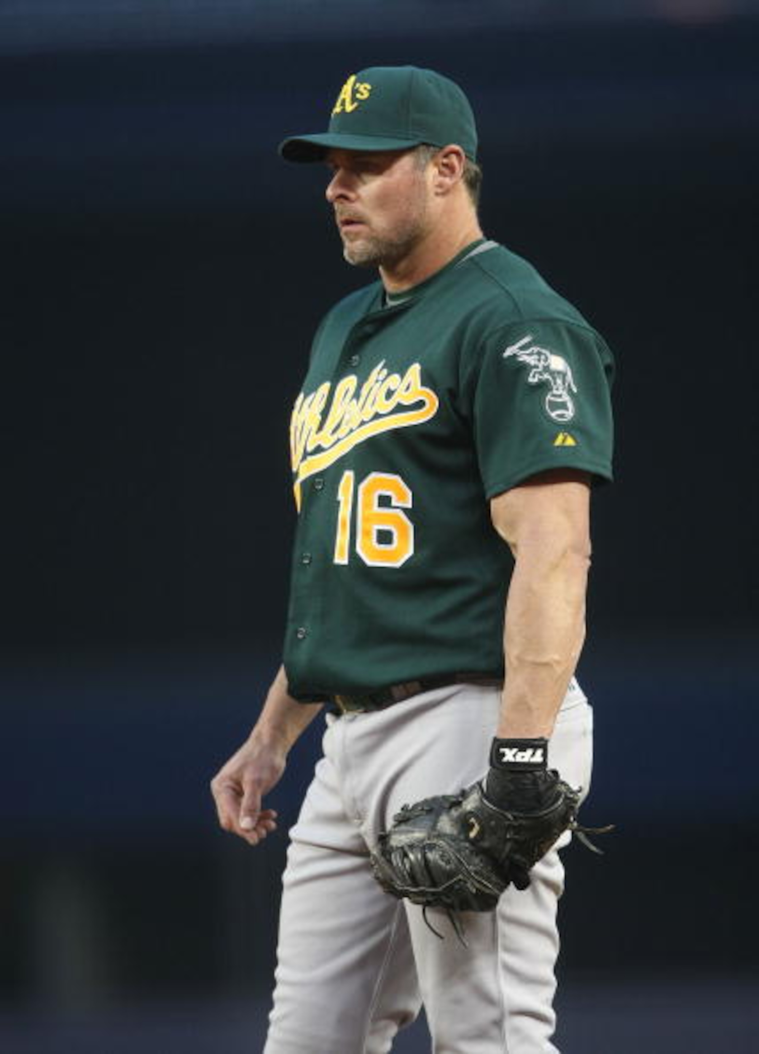 NEW YORK - APRIL 21: Jason Giambi #16 of the Oakland Athletics in the field against the New York Yankees on April 21, 2009 at Yankee Stadium in the Bronx borough of New York City. (Photo by Nick Laham/Getty Images) NEW YORK - APRIL 21: Jason Giambi #16 of the Oakland Athletics in the field against the New York Yankees on April 21, 2009 at Yankee Stadium in the Bronx borough of New York City. (Photo by Nick Laham/Getty Images)