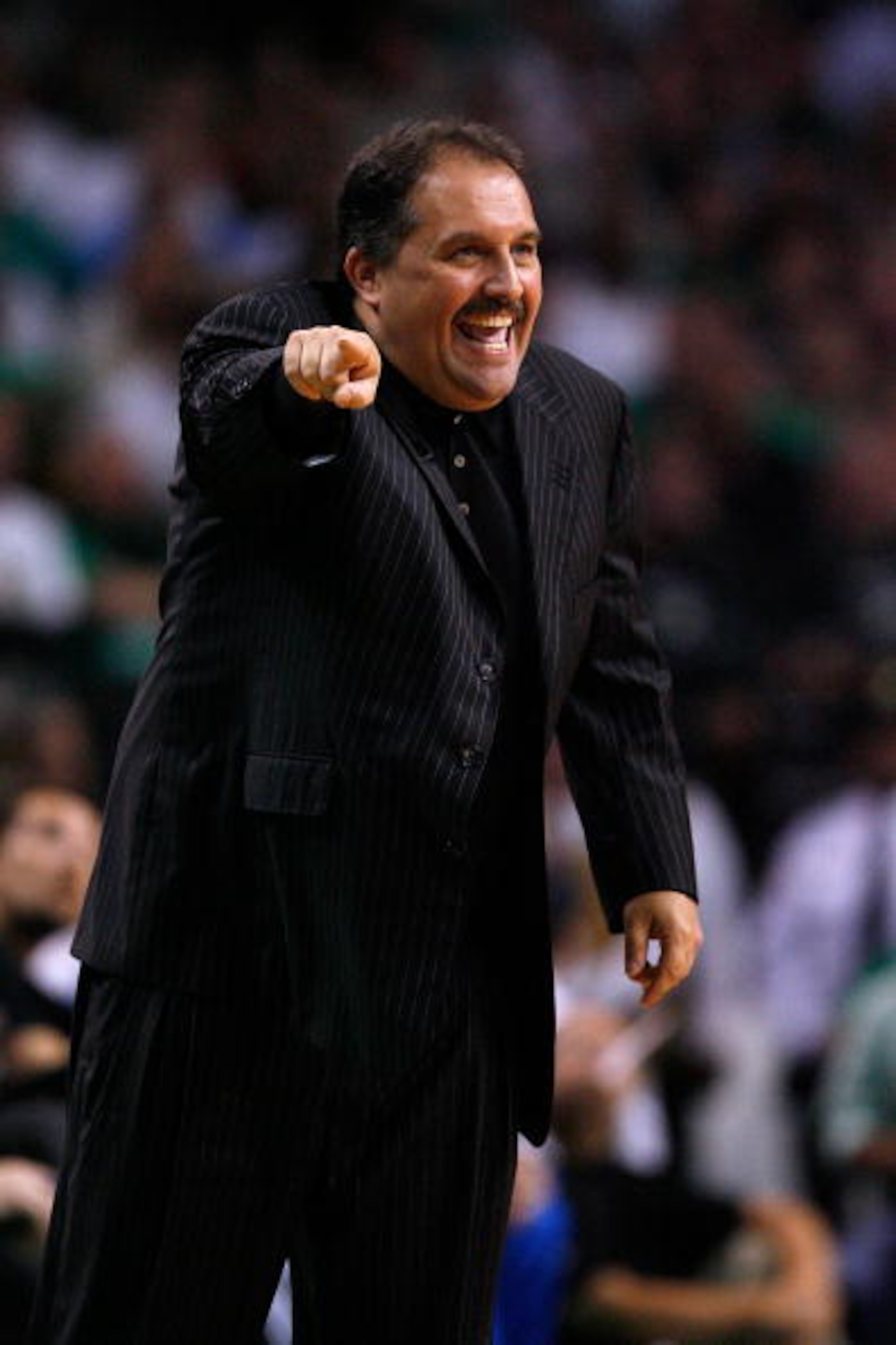BOSTON - MAY 24:  Head coach Stan Van Gundy of  the Orlando Magic coaches against the Boston Celtics in Game Four of the Eastern Conference Finals during the 2010 NBA Playoffs at TD Banknorth Garden on May 24, 2010 in Boston, Massachusetts.  NOTE TO USER: