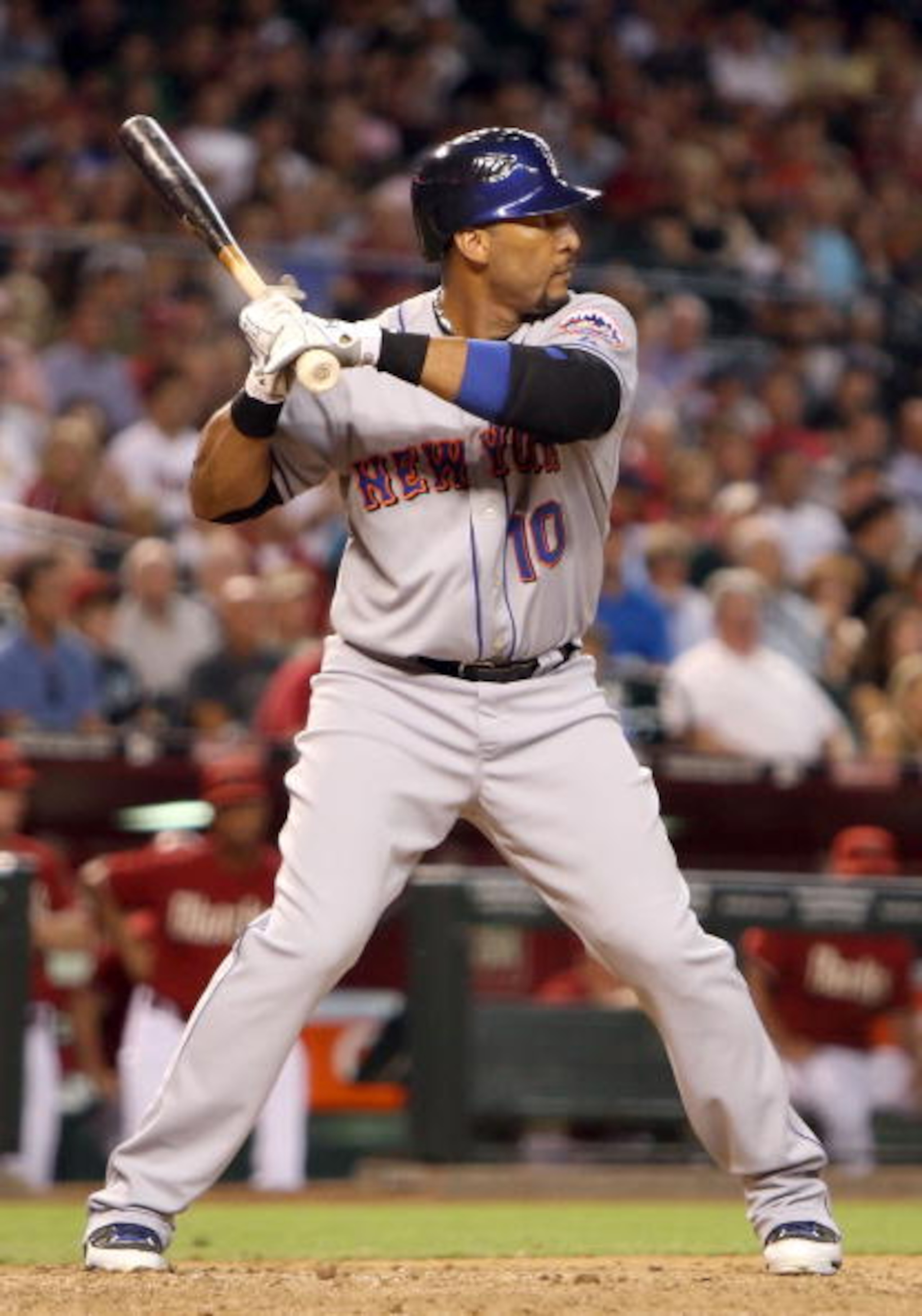 PHOENIX - AUGUST 11: Gary Sheffield #10 of the New York Mets bats against the Arizona Diamondbacks during the major league baseball game at Chase Field on August 11, 2009 in Phoenix, Arizona. The Diamondbacks defeated the Mets 6-2. (Photo by Christian P PHOENIX - AUGUST 11: Gary Sheffield #10 of the New York Mets bats against the Arizona Diamondbacks during the major league baseball game at Chase Field on August 11, 2009 in Phoenix, Arizona. The Diamondbacks defeated the Mets 6-2. (Photo by Christian P