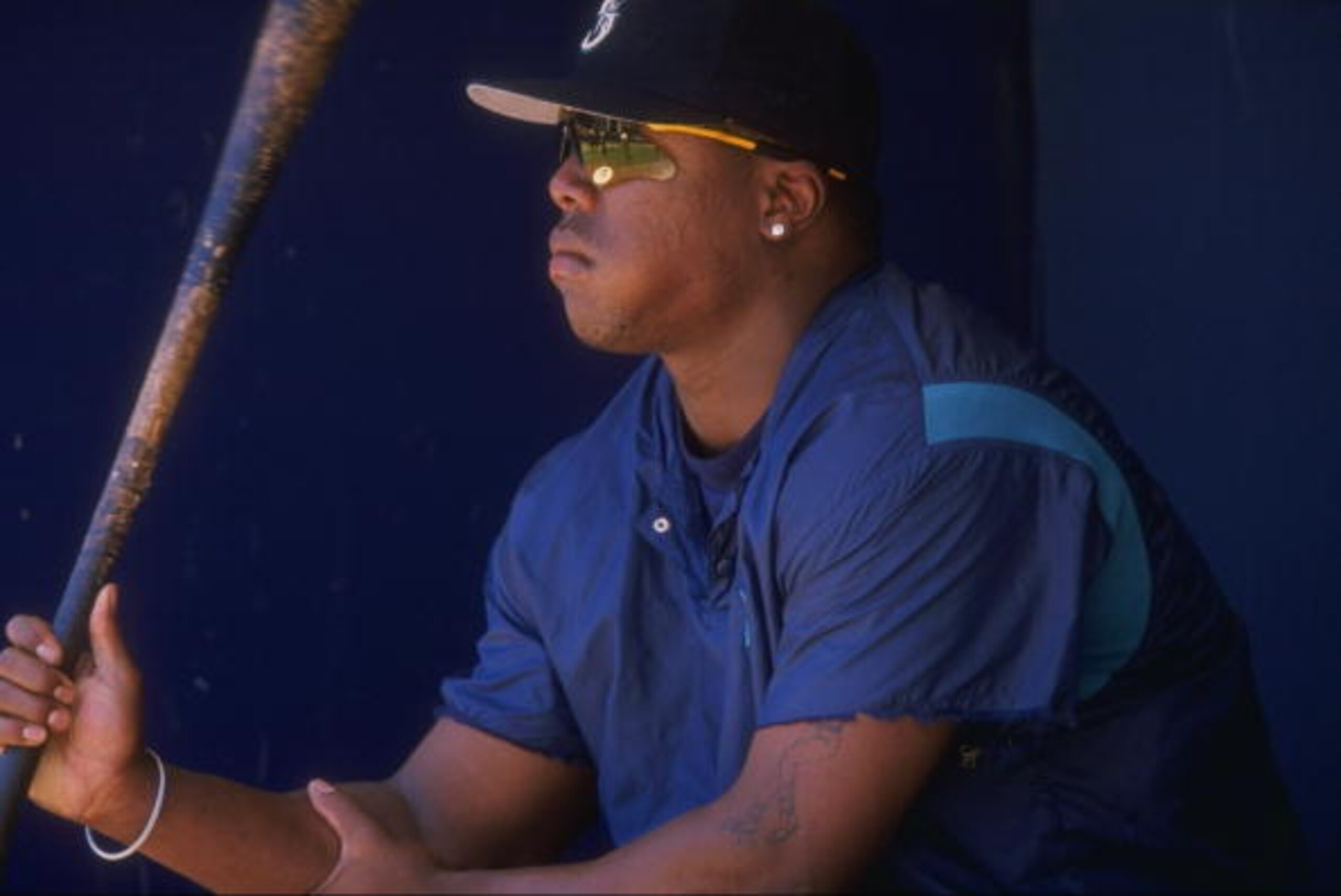 25 Jun 1998: Glenallen Hill #1 of the Seattle Mariners looks on during an interleague game against the San Diego Padres at Qualcomm Stadium in San Diego, California. The Padres defeated the Mariners 2-0. Mandatory Credit: Todd Warshaw /Allsport 25 Jun 1998: Glenallen Hill #1 of the Seattle Mariners looks on during an interleague game against the San Diego Padres at Qualcomm Stadium in San Diego, California. The Padres defeated the Mariners 2-0. Mandatory Credit: Todd Warshaw /Allsport