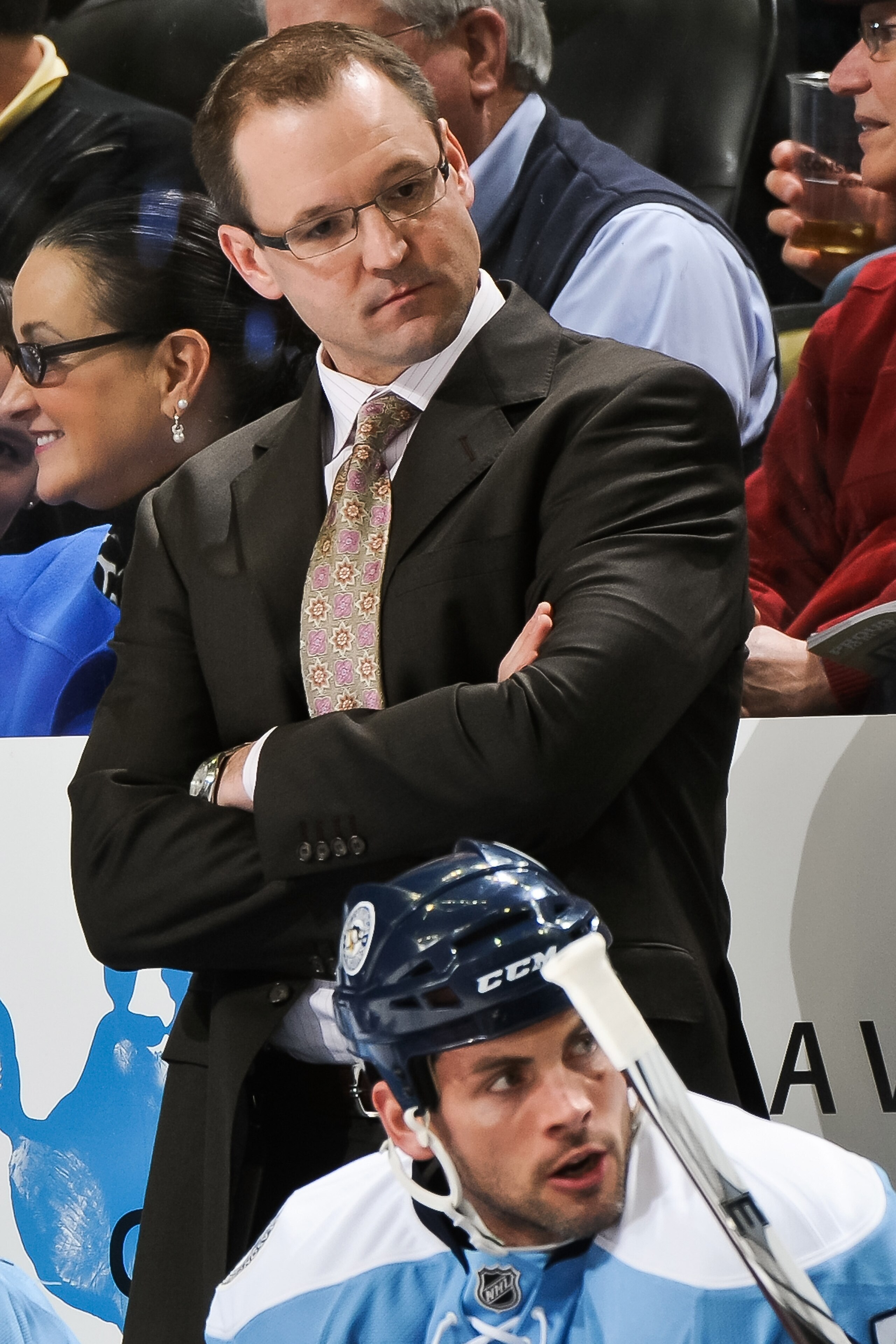 PITTSBURGH, PA - JANUARY 08:  Head Coach Dan Bylsma of the Pittsburgh Penguins watches his team play the Minnesota Wild on January 8, 2011 at CONSOL Energy Center in Pittsburgh, Pennsylvania.  (Photo by Jamie Sabau/Getty Images)