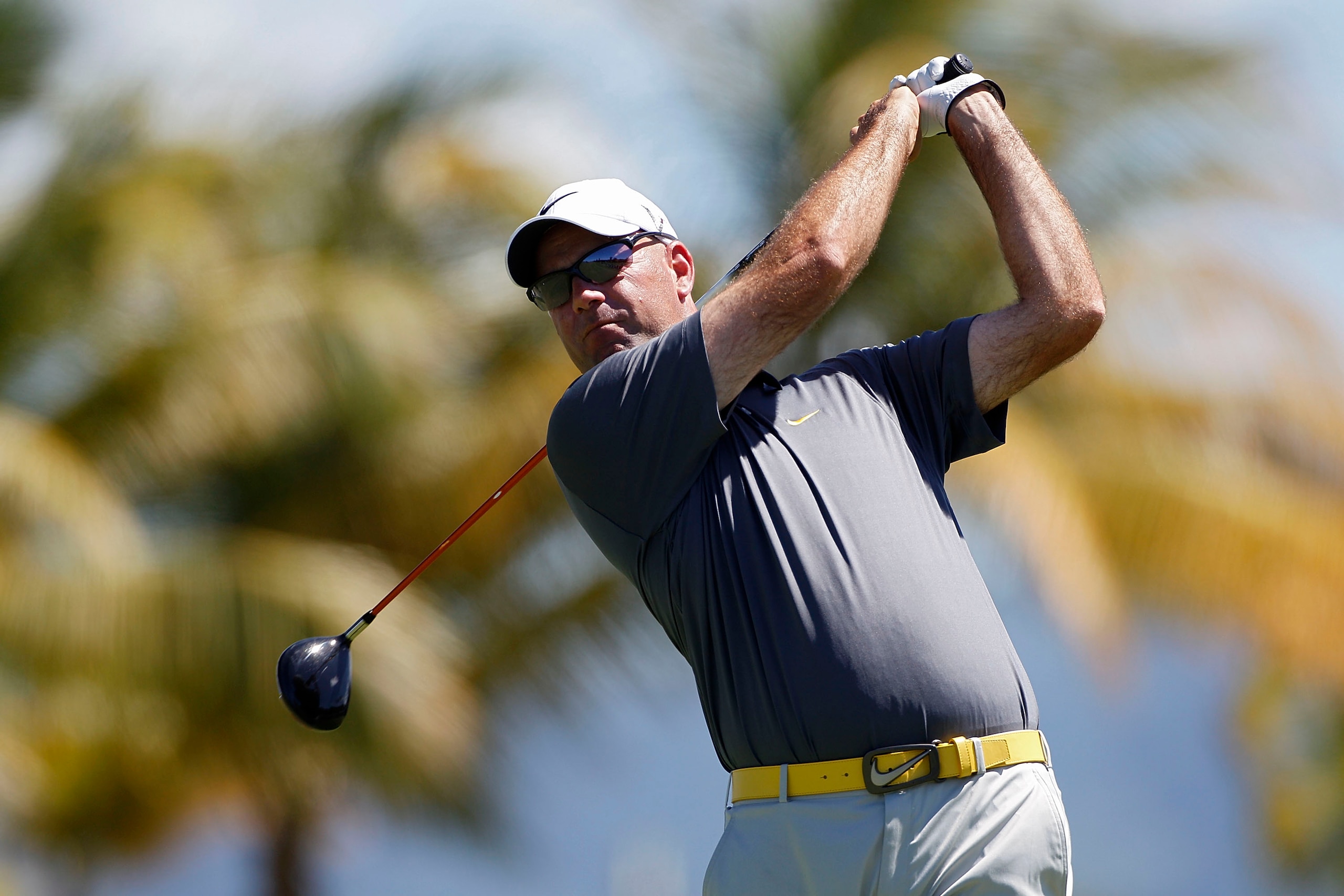 RIO GRANDE, PR - MARCH 12:  Stewart Cink hits his drive on the 12th hole during the third round of the Puerto Rico Open presented by seepuertorico.com at Trump International Golf Club on March 12, 2011 in Rio Grande, Puerto Rico.  (Photo by Michael Cohen/
