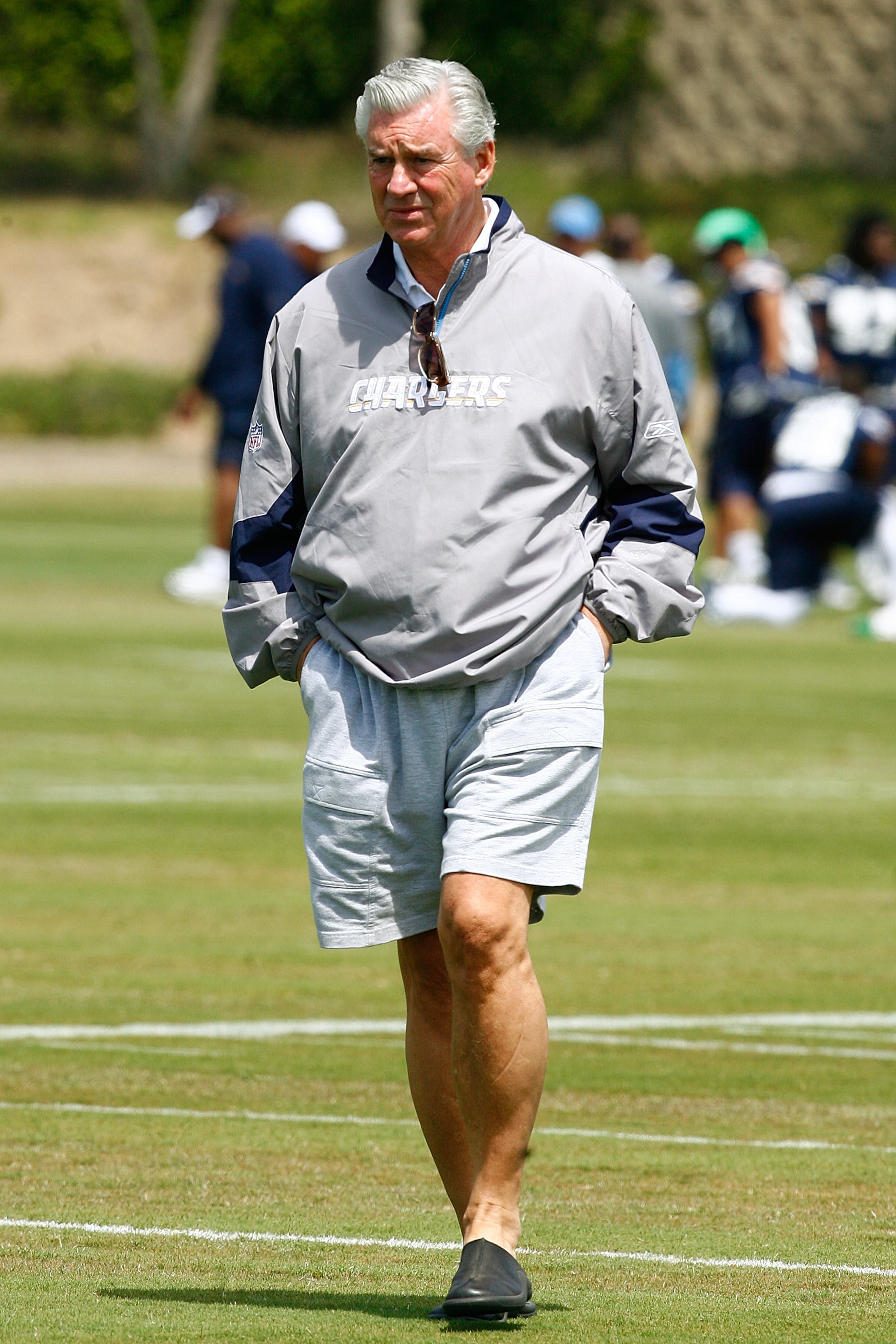 SAN DIEGO - MAY 03: General Manager A.J. Smith of the San Diego Chargers watches minicamp practice at the Chargers training facility on May 3, 2009 in San Diego, California. (Photo by Kevin Terrell/Getty Images) SAN DIEGO - MAY 03: General Manager A.J. Smith of the San Diego Chargers watches minicamp practice at the Chargers training facility on May 3, 2009 in San Diego, California. (Photo by Kevin Terrell/Getty Images)