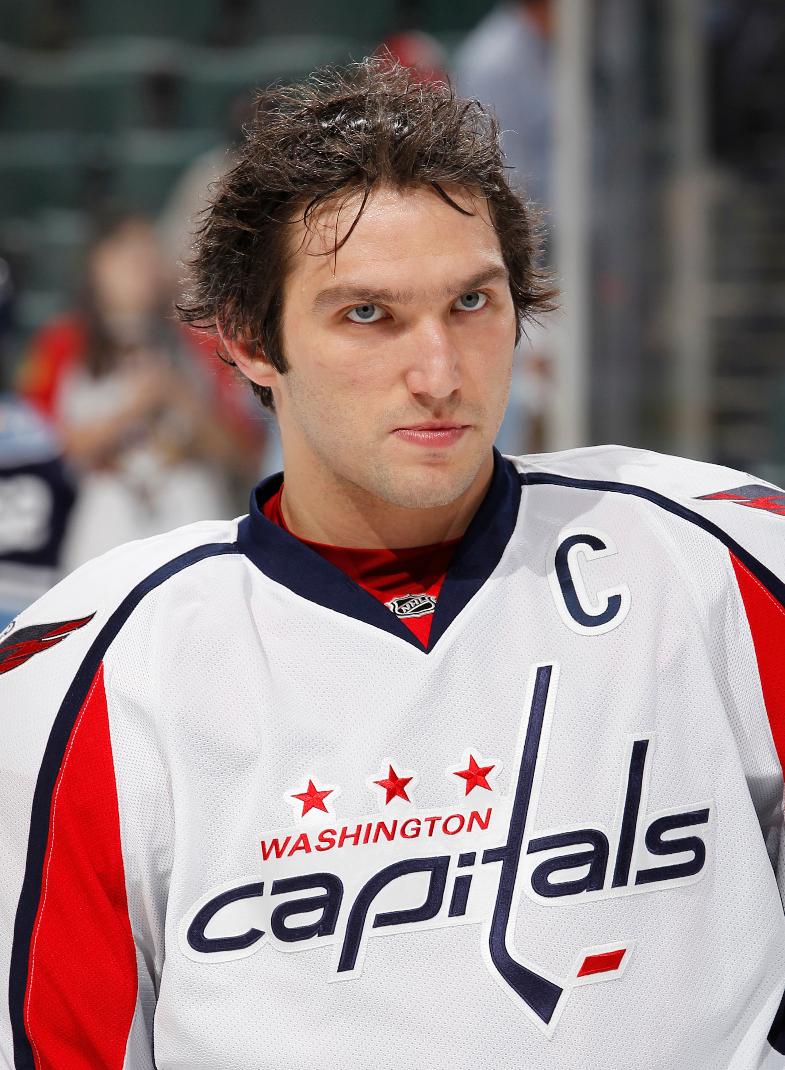 SUNRISE, FL - APRIL 9: Alex Ovechkin #8 of the Washington Capitals skates prior to the NHL game against the Florida Panthers on April 9, 2011 at the BankAtlantic Center in Sunrise, Florida. (Photo by Joel Auerbach/Getty Images)