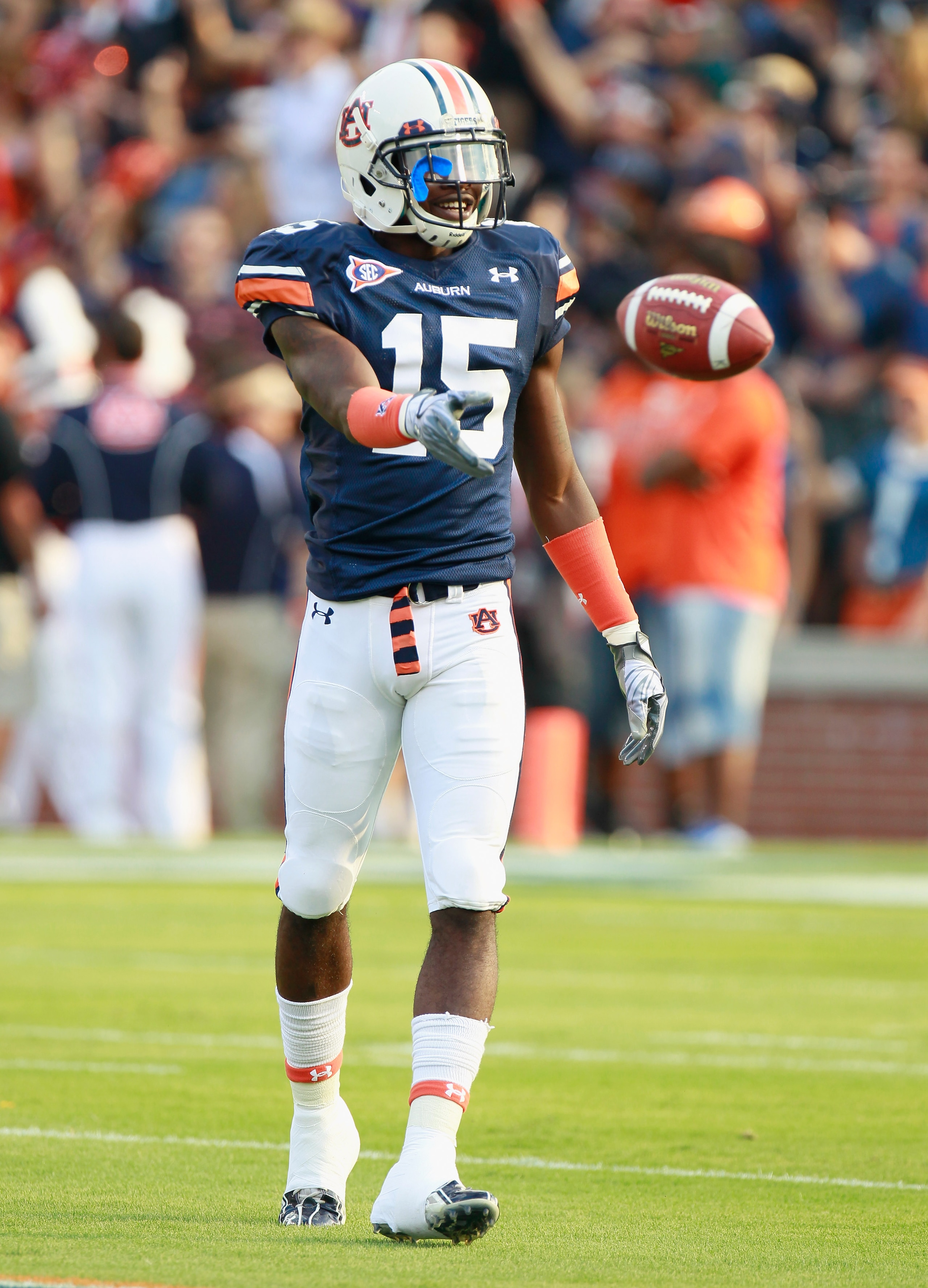 AUBURN, AL - SEPTEMBER 18: Neiko Thorpe #15 of the Auburn Tigers against the Clemson Tigers at Jordan-Hare Stadium on September 18, 2010 in Auburn, Alabama. (Photo by Kevin C. Cox/Getty Images) AUBURN, AL - SEPTEMBER 18: Neiko Thorpe #15 of the Auburn Tigers against the Clemson Tigers at Jordan-Hare Stadium on September 18, 2010 in Auburn, Alabama. (Photo by Kevin C. Cox/Getty Images)