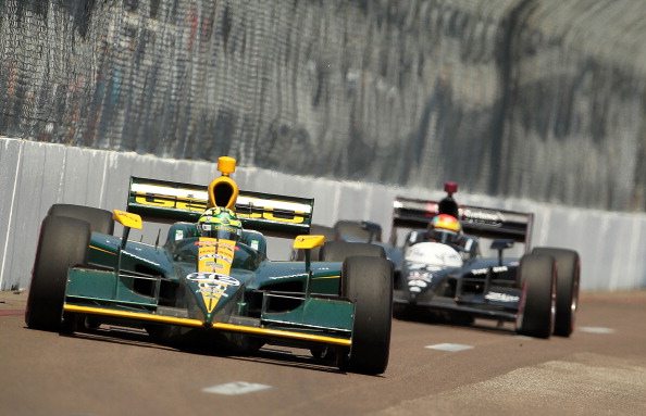 ST PETERSBURG, FL - MARCH 27: Tony Kanaan drives of the #82 Geico KV Racing Technology Lotus Honda Dallara during the IndyCar Series Honda Grand Prix of St Petersburg on March 27, 2011 in St Petersburg, Florida. (Photo by Mike Ehrmann/Getty Images)