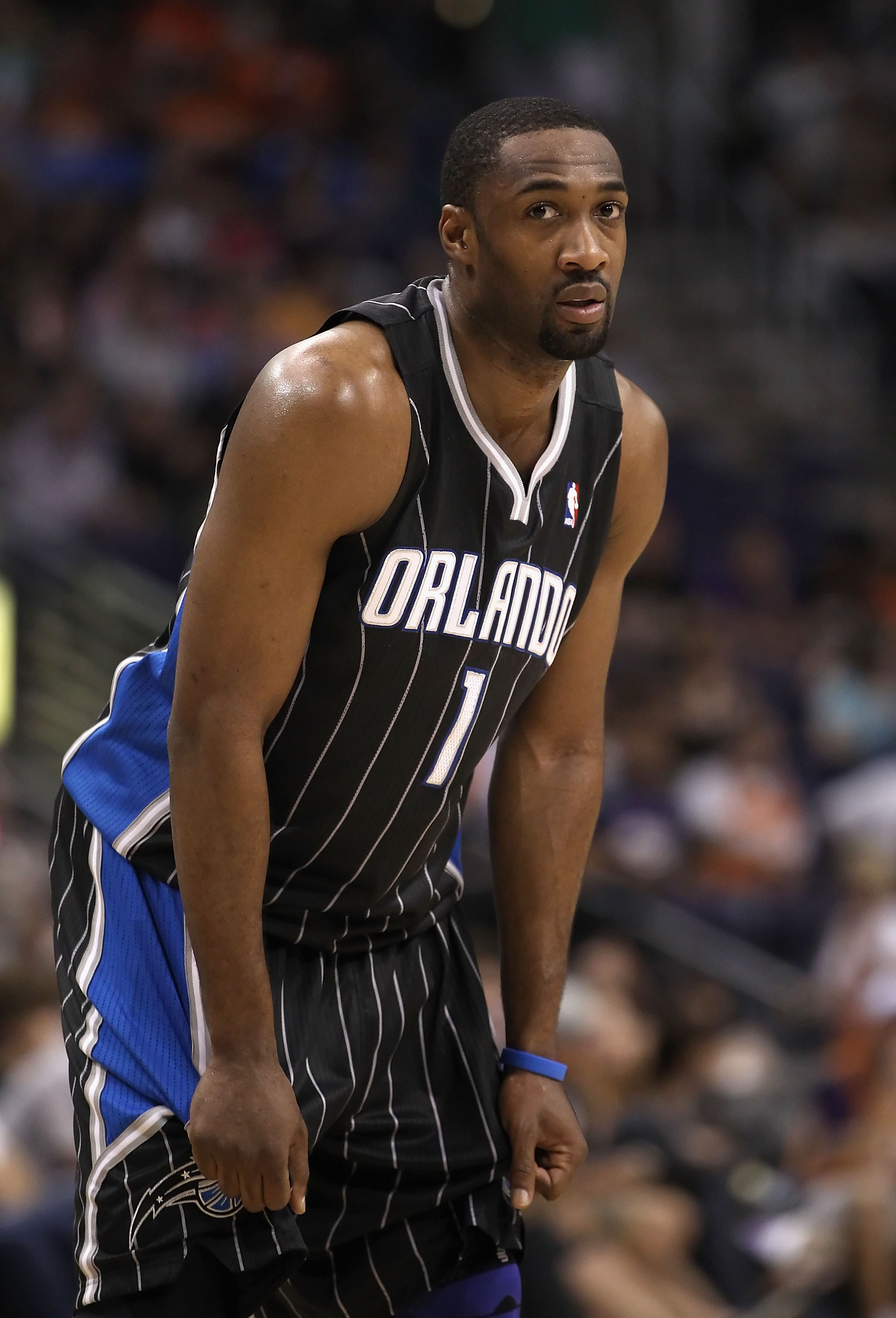 PHOENIX, AZ - MARCH 13:  Gilbert Arenas #1 of the Orlando Magic during the NBA game against the Phoenix Suns at US Airways Center on March 13, 2011 in Phoenix, Arizona.  NOTE TO USER: User expressly acknowledges and agrees that, by downloading and or usin