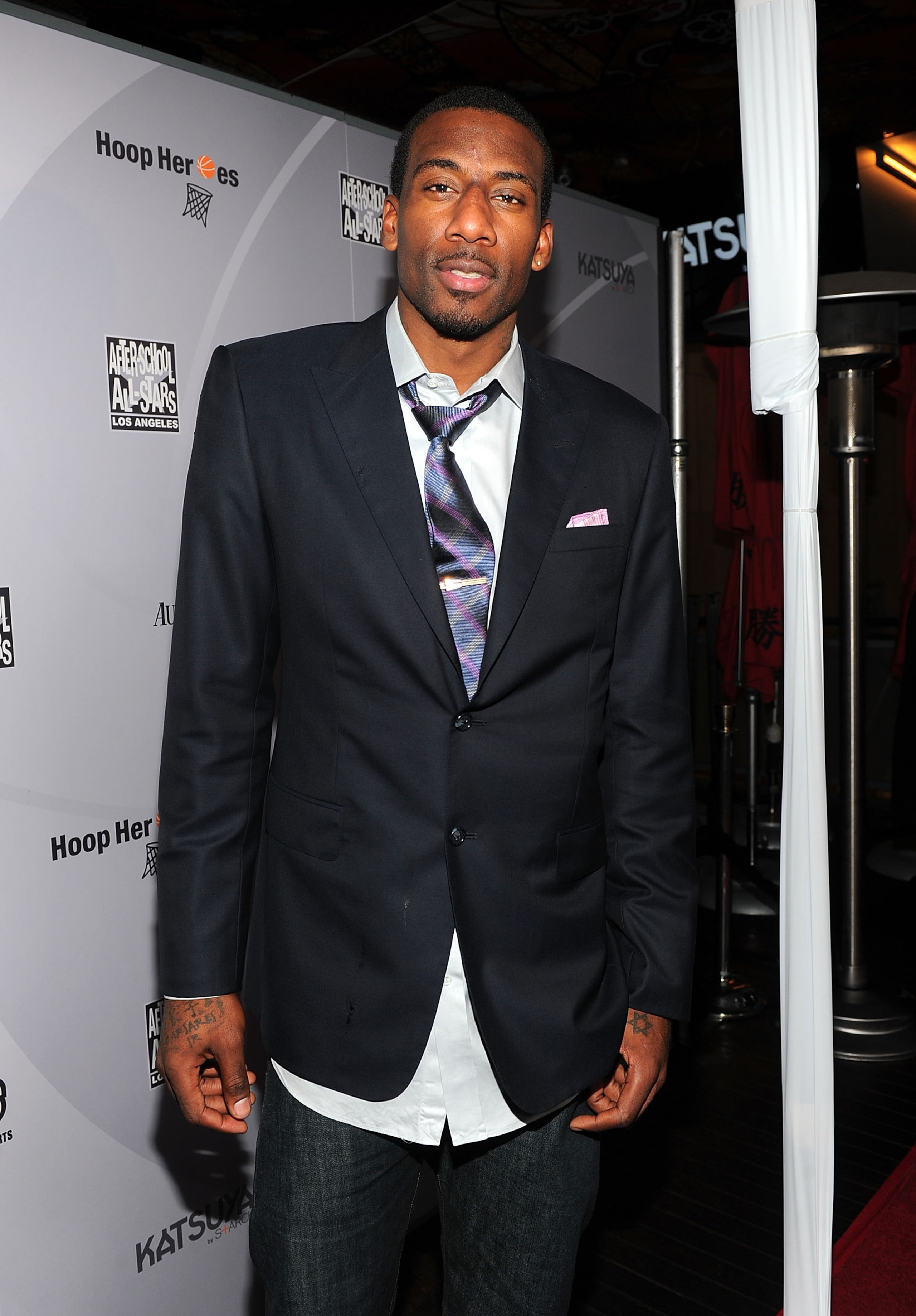LOS ANGELES, CA - FEBRUARY 18: NBA player Amare Stoudemire of the New York Knicks attends After-School All-Stars (ASAS) Hoops Heroes Salute VIP after party at Katsuya, LA Live on February 18, 2011 in Los Angeles, California. (Photo by Alberto E. Rodriguez