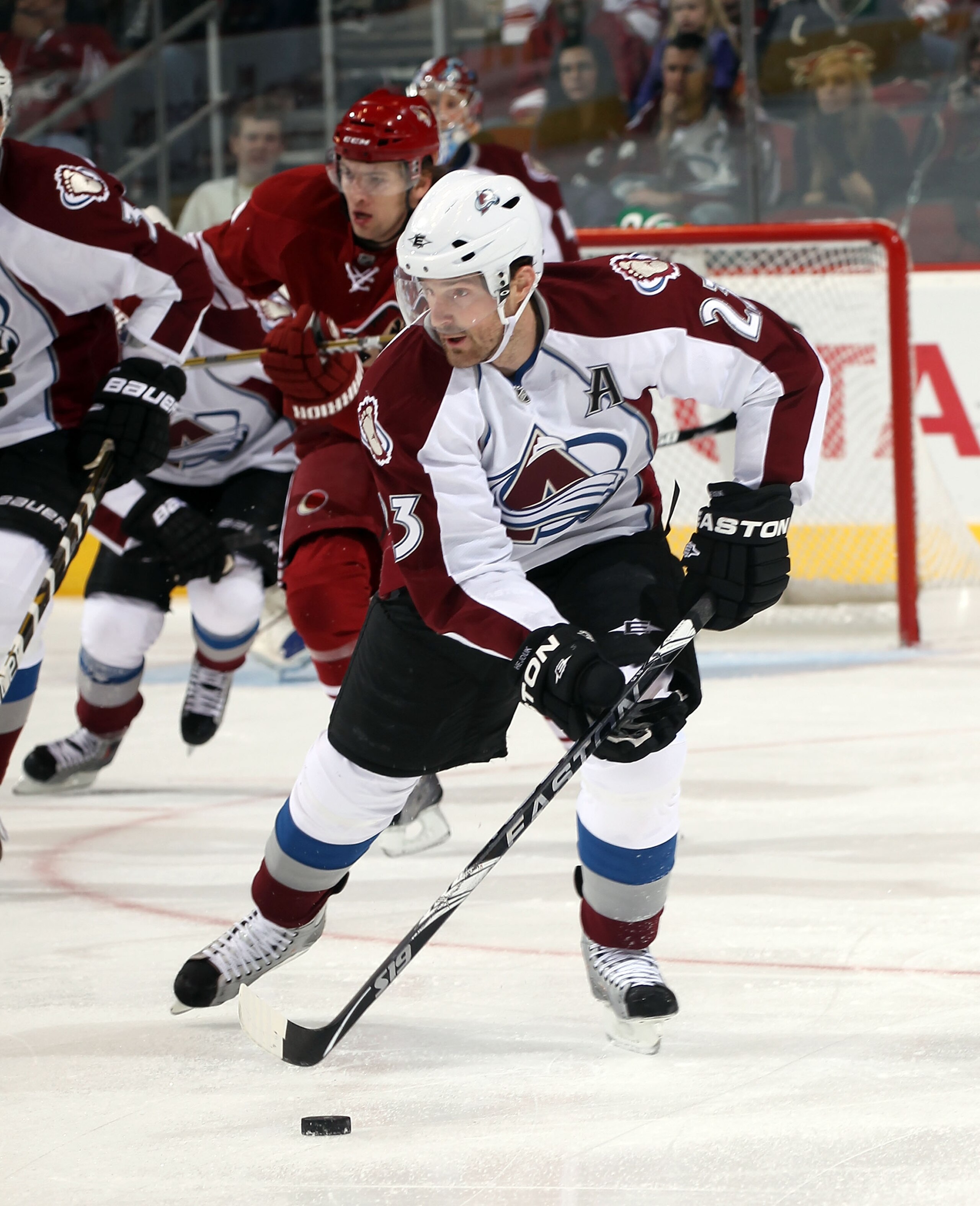GLENDALE, AZ - FEBRUARY 07: Milan Hejduk #23 of the Colorado Avalanche skates against the Phoenix Coyotes at the Jobing.com Arena on February 7, 2011 in Glendale, Arizona.  (Photo by Bruce Bennett/Getty Images)