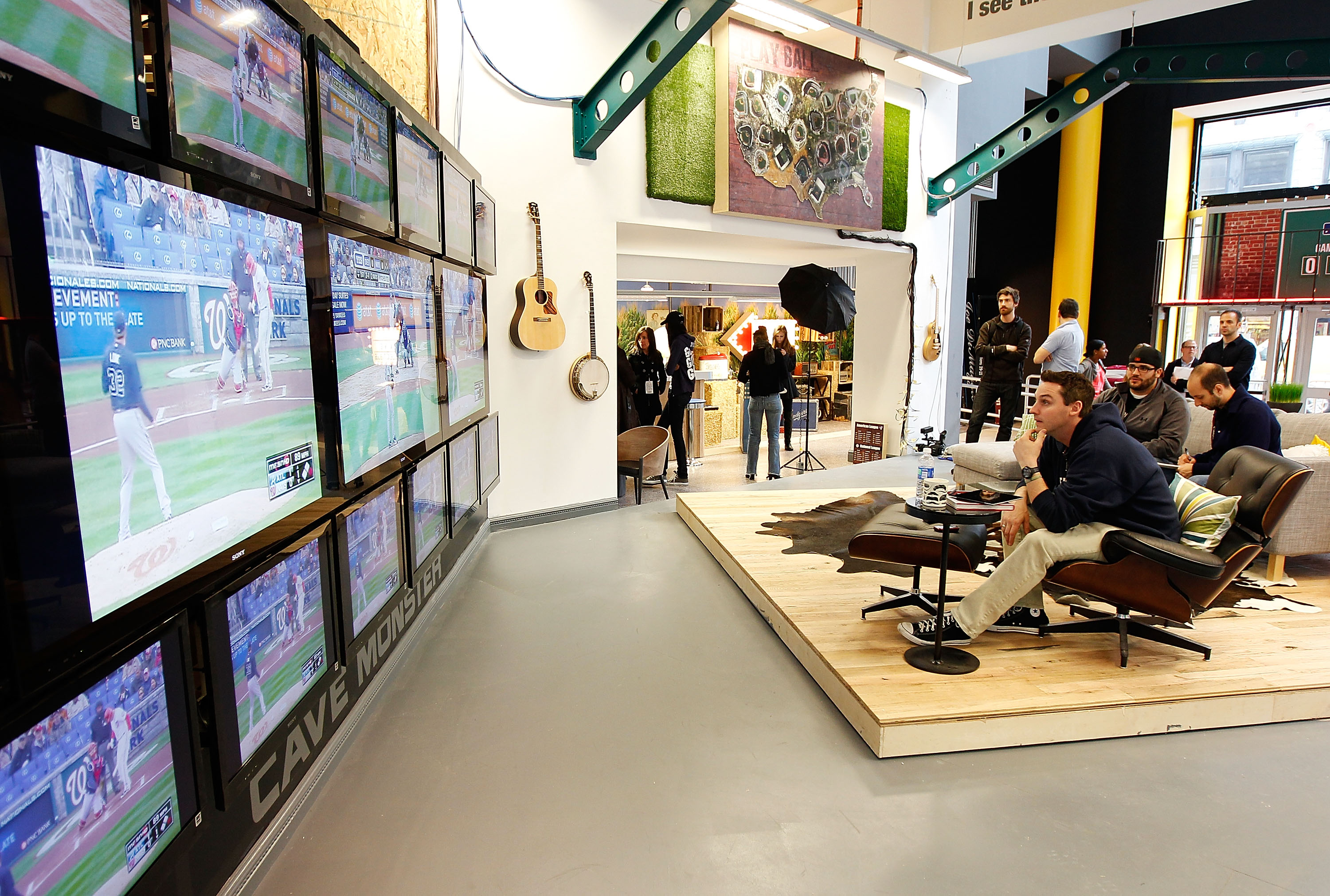 NEW YORK, NY - MARCH 31:  A general view of MLB's Fan Cave where Mike O'Hara and Ryan Wagner (not shown), the 'winners' of Major League Baseball's 'Dream Job', will watch at least 2,454 MLB games of the 2011 season from inside a transparent room on March