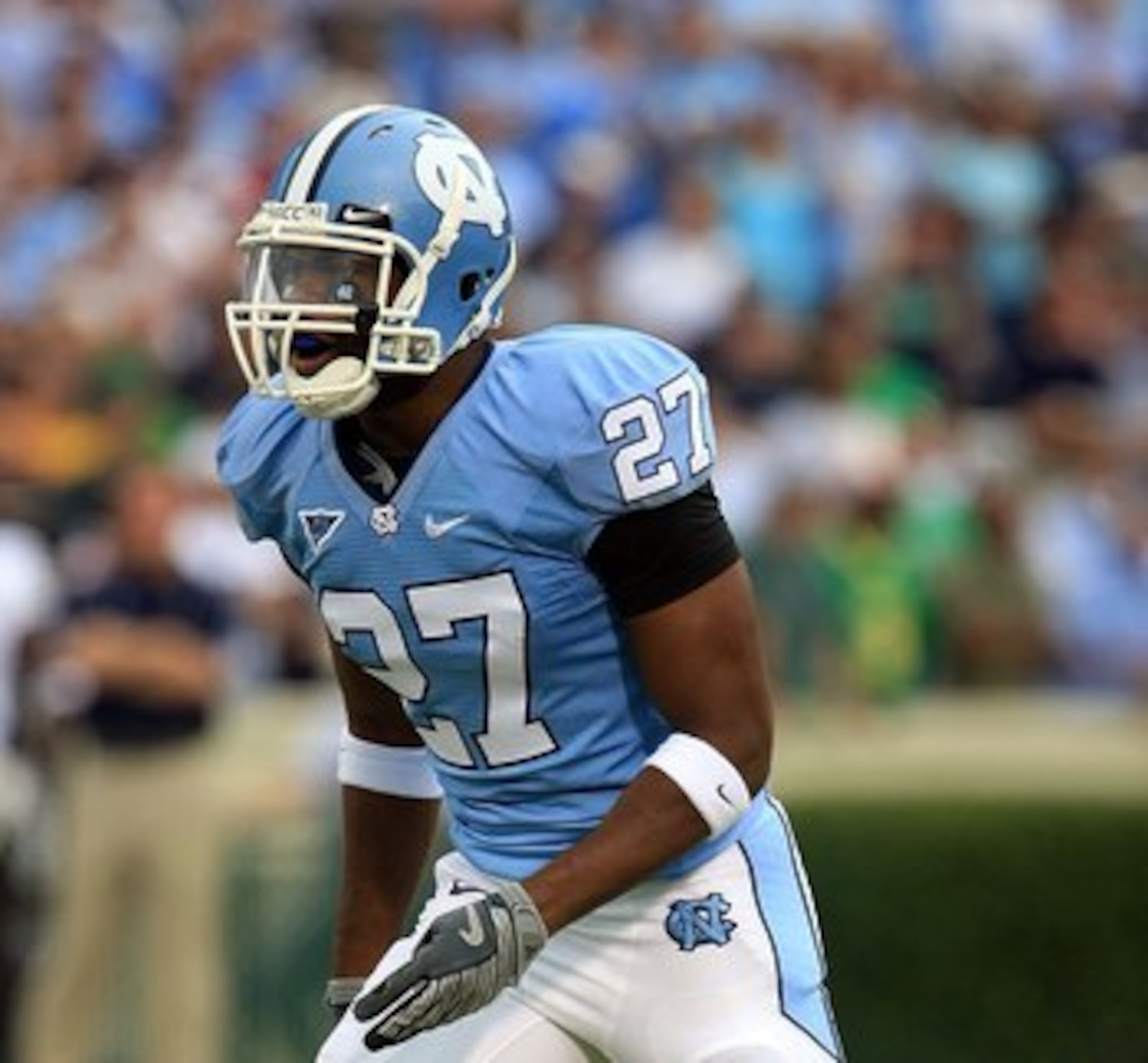 CHAPEL HILL, NC - OCTOBER 11: Deunta Williams #27 of the North Carolina Tar Heels waits on the field against the Notre Dame Fighting Irish at Kenan Stadium October 11, 2008 in Chapel Hill, North Carolina. (Photo by Scott Halleran/Getty Images) CHAPEL HILL, NC - OCTOBER 11: Deunta Williams #27 of the North Carolina Tar Heels waits on the field against the Notre Dame Fighting Irish at Kenan Stadium October 11, 2008 in Chapel Hill, North Carolina. (Photo by Scott Halleran/Getty Images)