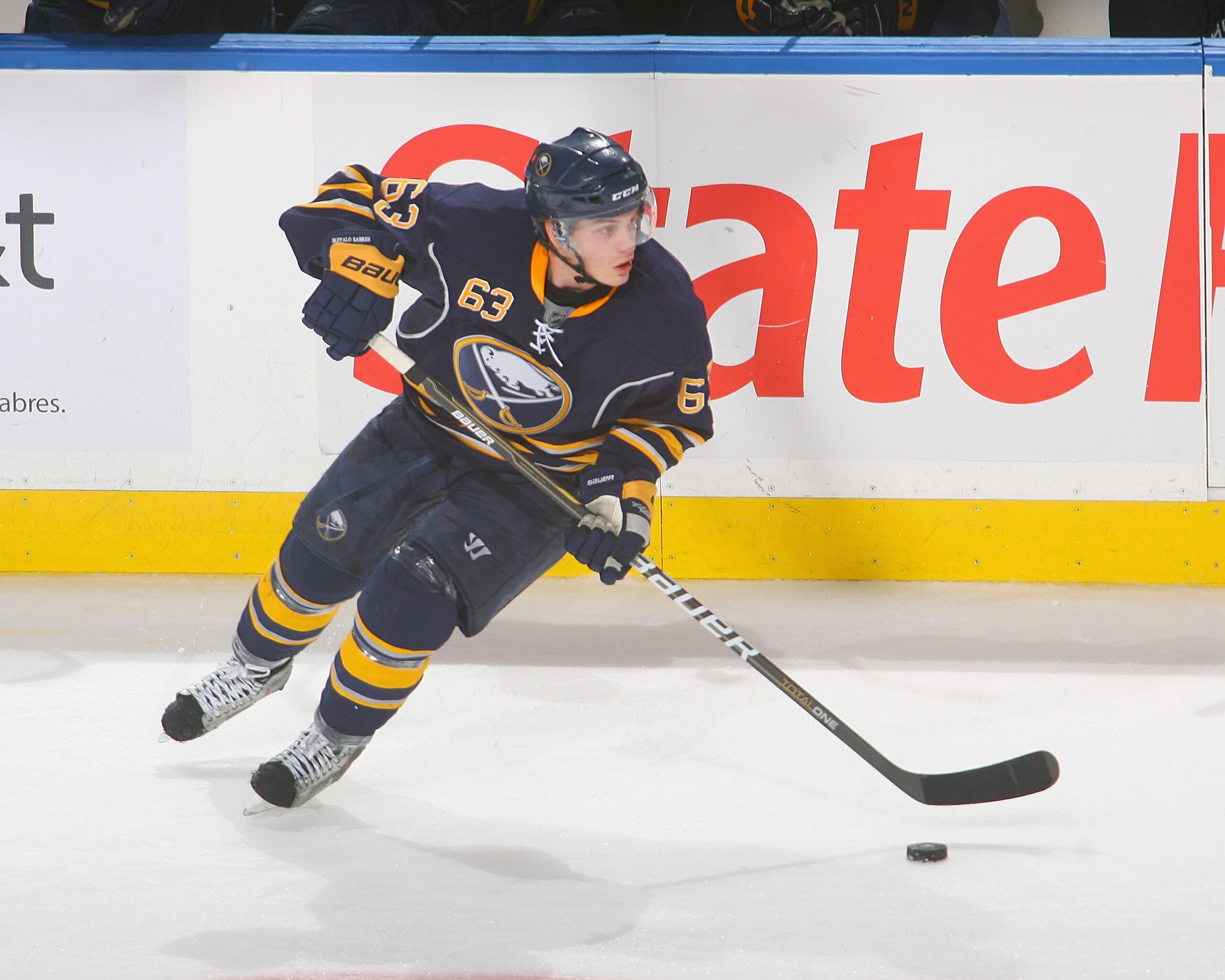 BUFFALO, NY - JANUARY 18: Tyler Ennis #63 of the Buffalo Sabres skates against the Montreal Canadiens at HSBC Arena on January 18, 2011 in Buffalo, New York. Buffalo won 2-1 in overtime.  (Photo by Rick Stewart/Getty Images)