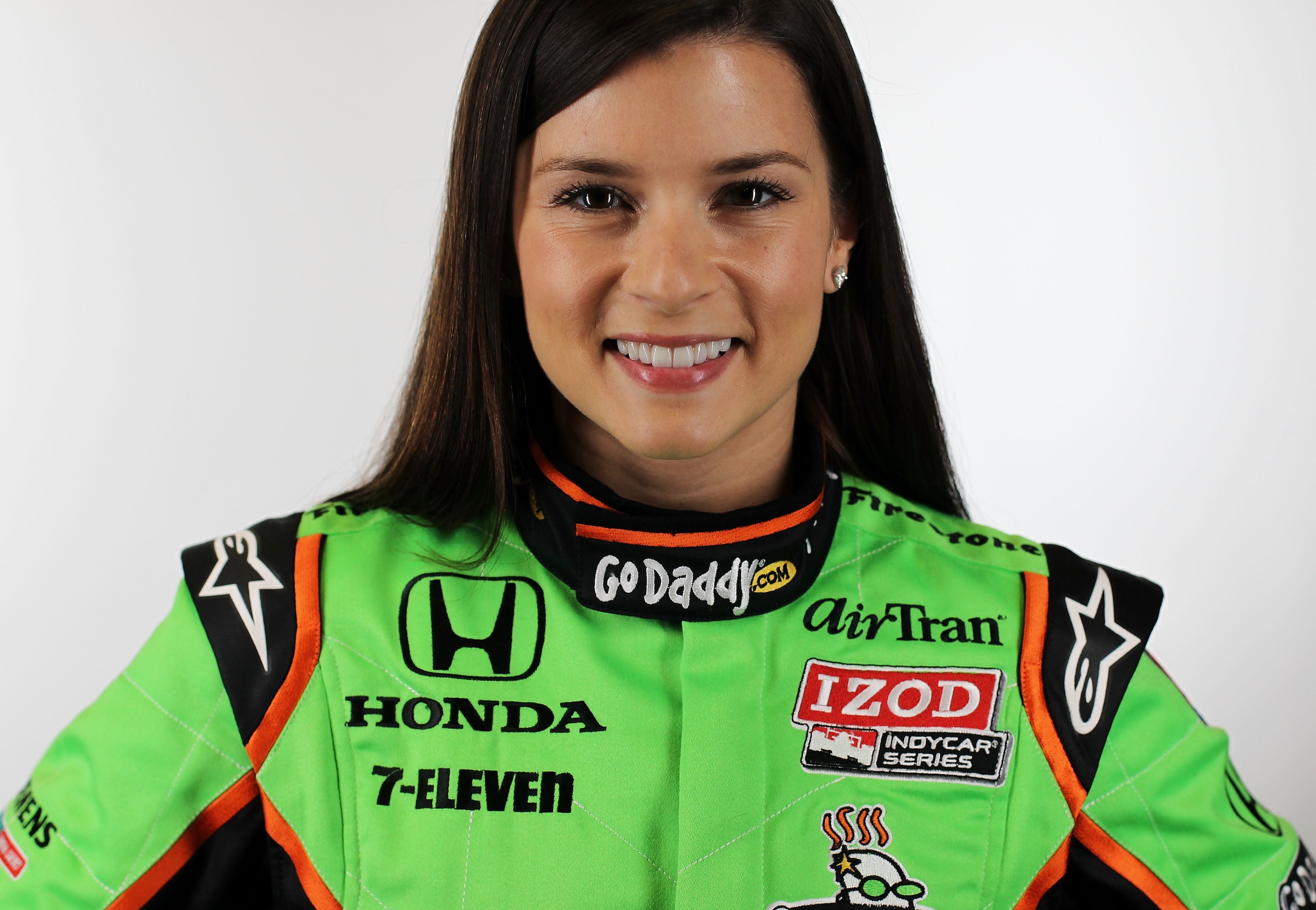 BIRMINGHAM, AL - MARCH 13:  Danica Patrick, driver of the #7 Andretti Motorsport Team GoDaddy.com Dallara Honda poses during the IRL Indy Car Series Media Day at Barber Motorsports Park on March 13, 2011 in Birmingham, Alabama.  (Photo by Nick Laham/Getty