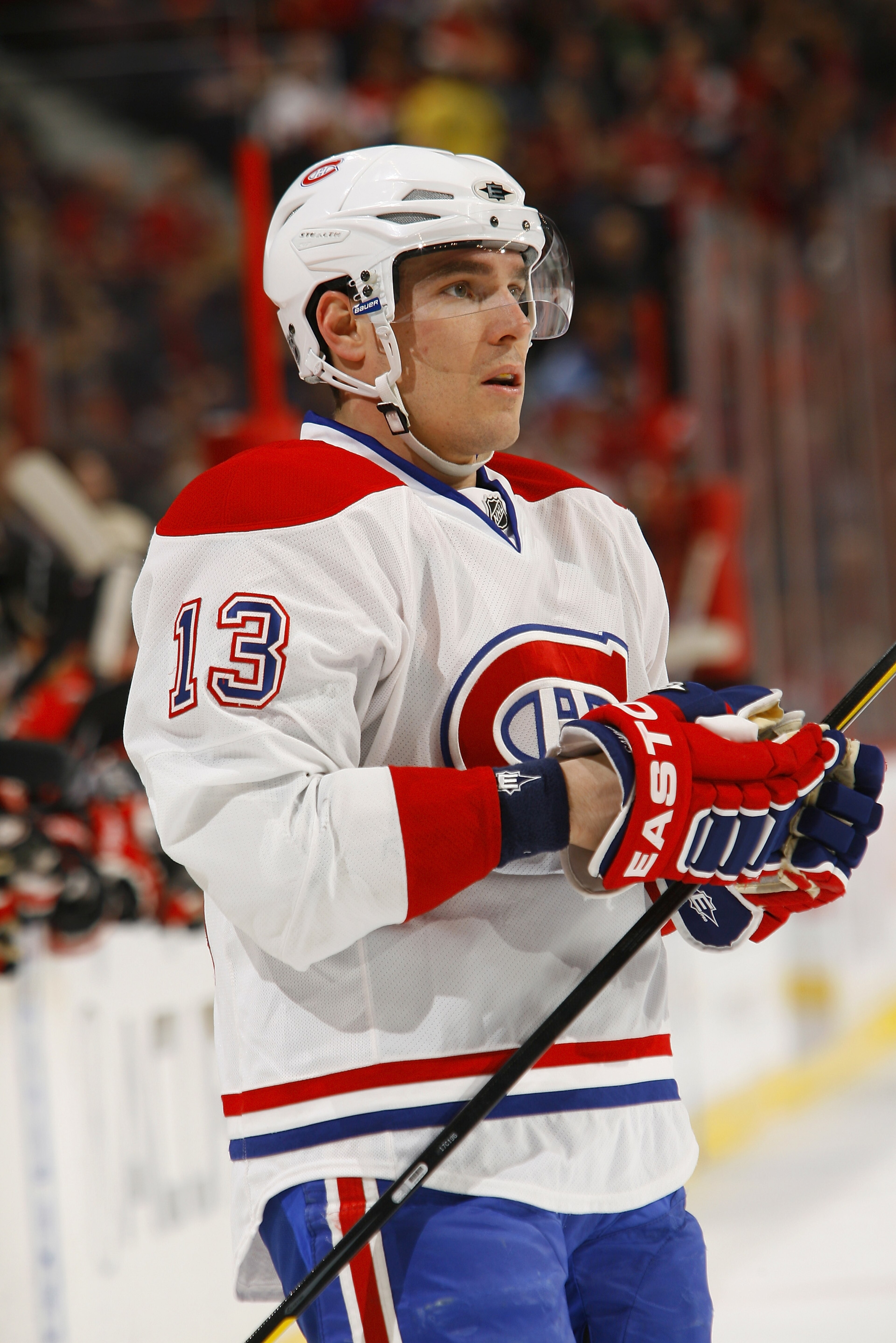 OTTAWA, CANADA - APRIL 07:  Michael Cammalleri #13 of the Montreal Canadiens waits for a faceoff in a game against the Ottawa Senators at Scotiabank Place on April 7, 2011 in Ottawa, Canada.  (Photo by Phillip MacCallum/Getty Images)