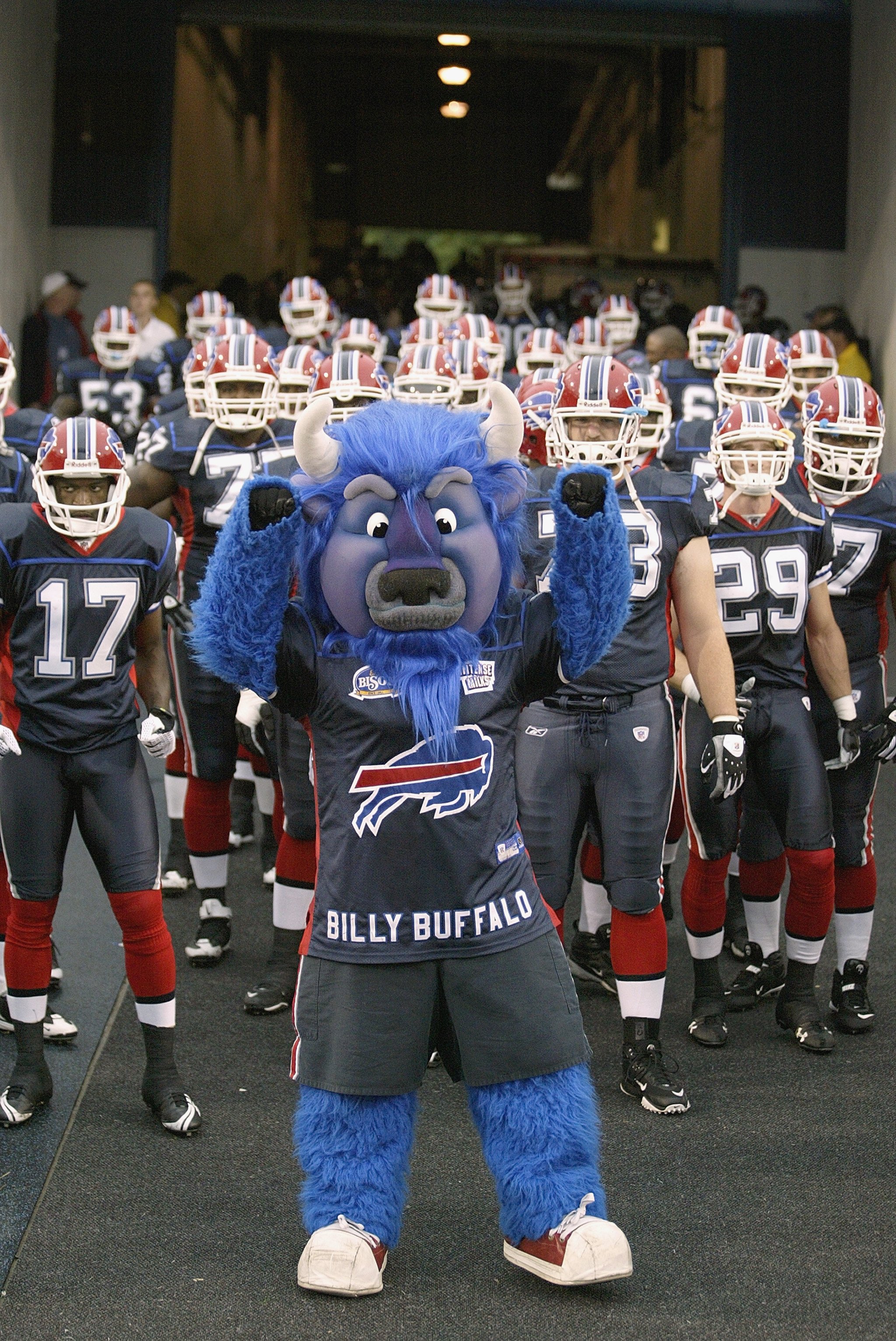 Mascot Billy Buffalo of the Buffalo Bills runs onto the field prior News  Photo - Getty Images