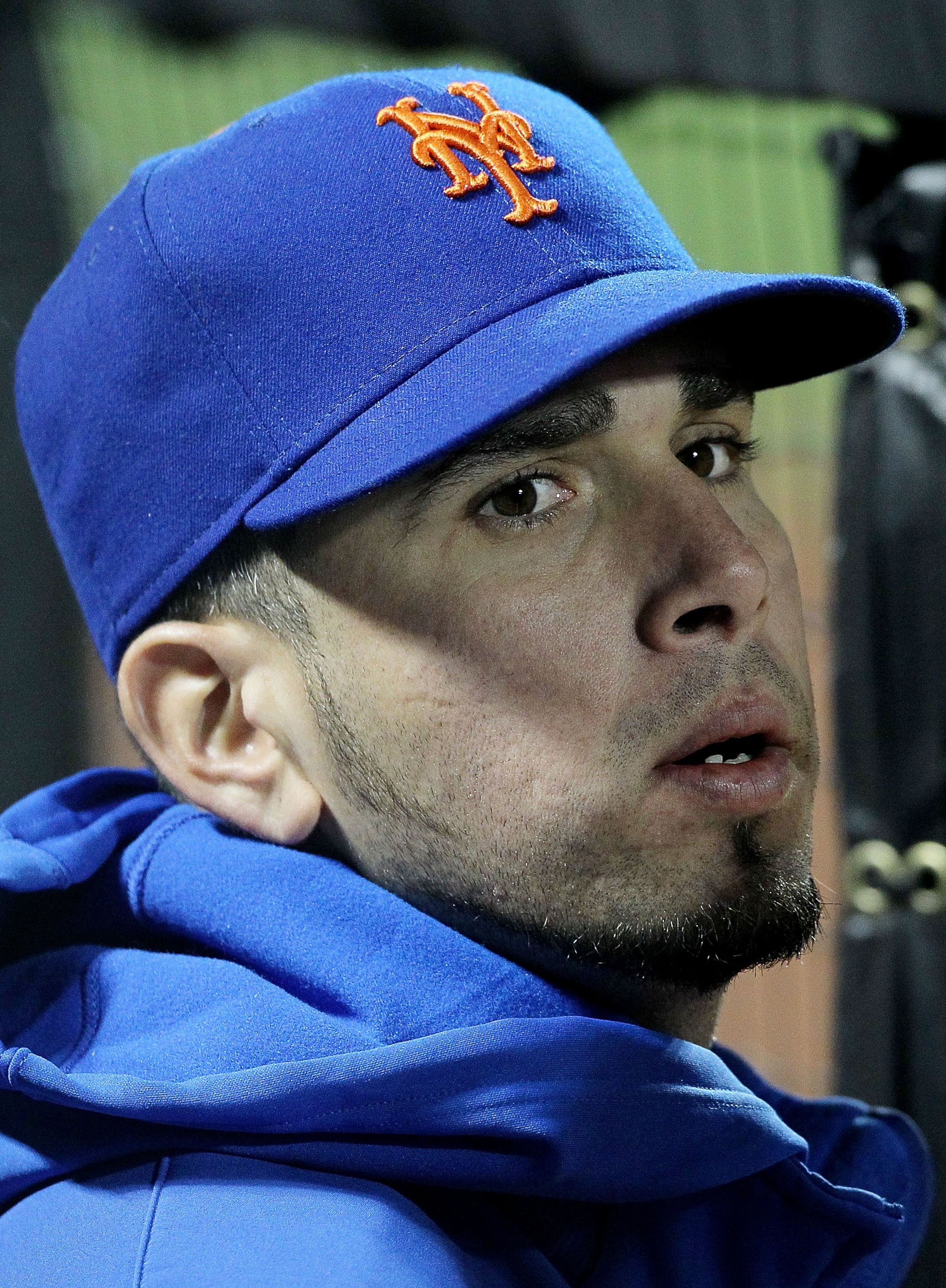 NEW YORK - MAY 10: Oliver Perez #46 of the New York Mets looks on from the dugout against the Washington Nationals on May 10, 2010 at Citi Field in the Flushing neighborhood of the Queens borough of New York City. (Photo by Jim McIsaac/Getty Images) NEW YORK - MAY 10: Oliver Perez #46 of the New York Mets looks on from the dugout against the Washington Nationals on May 10, 2010 at Citi Field in the Flushing neighborhood of the Queens borough of New York City. (Photo by Jim McIsaac/Getty Images)