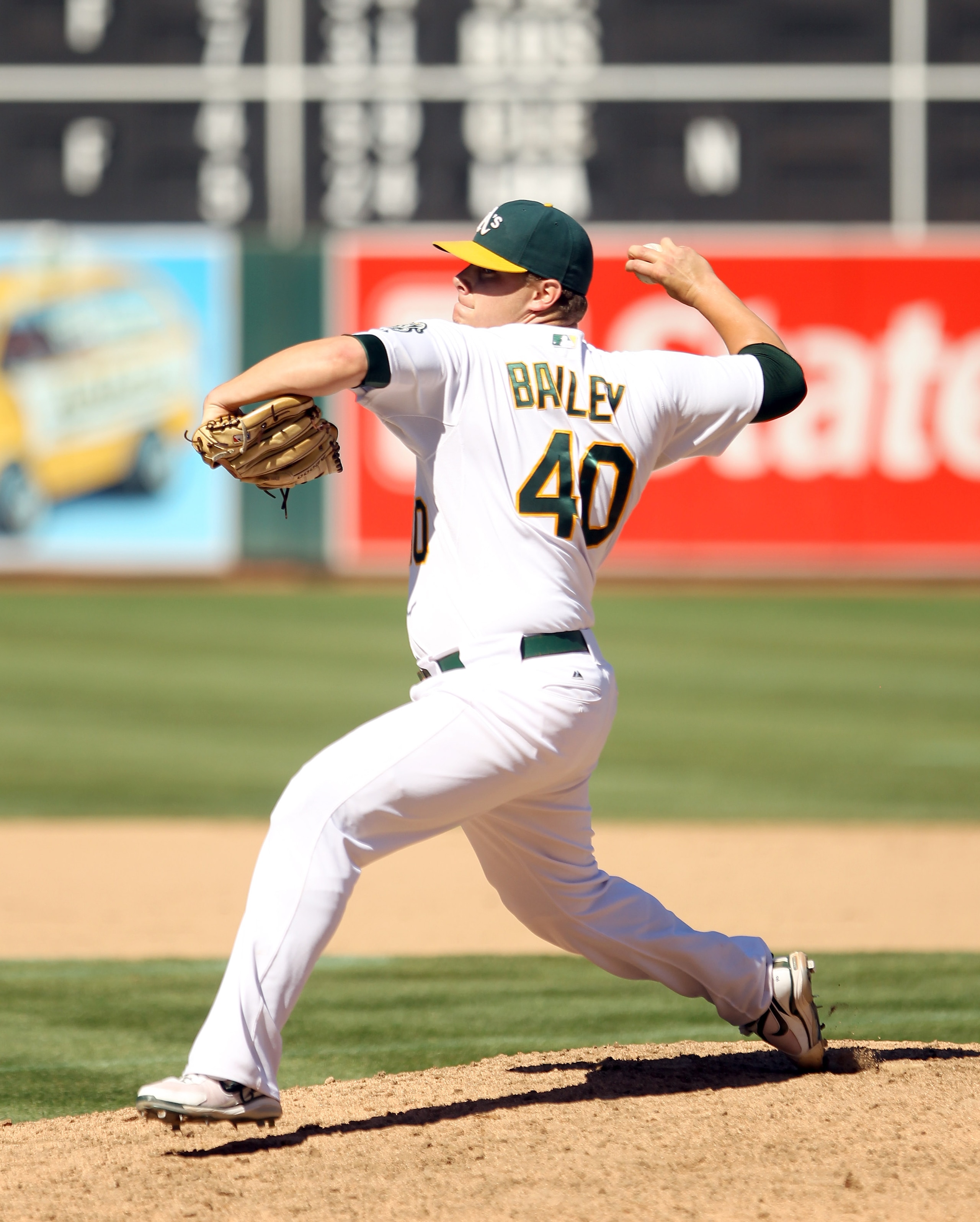 OAKLAND, CA - SEPTEMBER 06: Andrew Bailey #40 of the Oakland Athletics pitches against the Seattle Mariners at the Oakland-Alameda County Coliseum on September 6, 2010 in Oakland, California. (Photo by Ezra Shaw/Getty Images) OAKLAND, CA - SEPTEMBER 06: Andrew Bailey #40 of the Oakland Athletics pitches against the Seattle Mariners at the Oakland-Alameda County Coliseum on September 6, 2010 in Oakland, California. (Photo by Ezra Shaw/Getty Images)