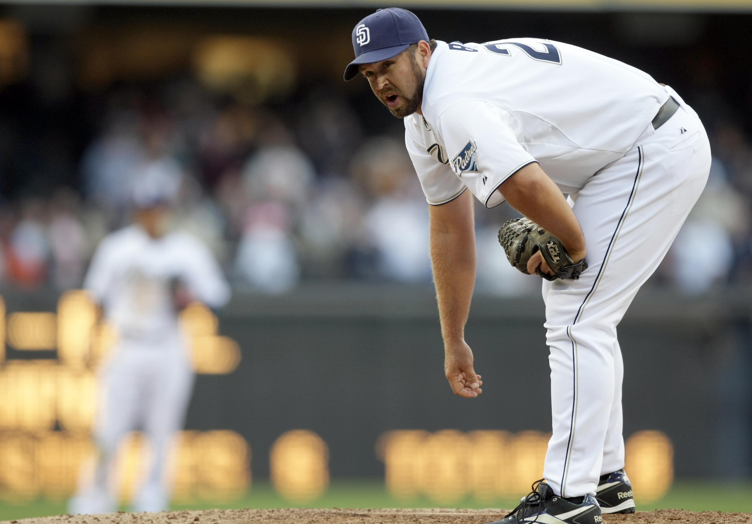 SAN DIEGO, CA - APRIL 5: Closer Heath Bell #21 of the San Diego Padres looks on from the mound in the 9th inning against the San Francisco Giants during their MLB Game at Petco Park on April 5, 2011 in San Diego, California. Bell got the save with the Pa SAN DIEGO, CA - APRIL 5: Closer Heath Bell #21 of the San Diego Padres looks on from the mound in the 9th inning against the San Francisco Giants during their MLB Game at Petco Park on April 5, 2011 in San Diego, California. Bell got the save with the Pa