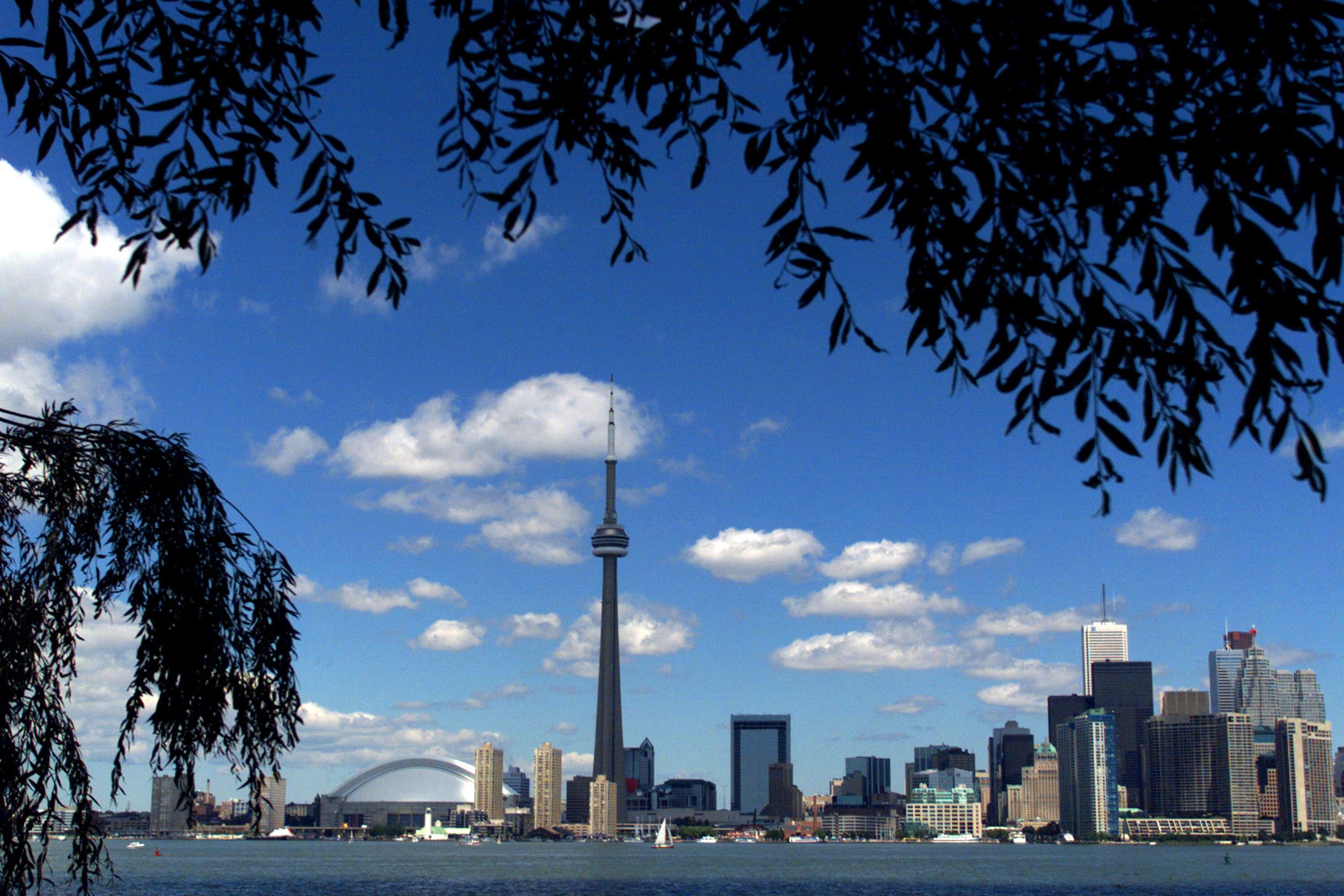 391776 02: (FILE PHOTO) The CN Tower and the Skydome highlight the Toronto skyline in his undated file photo. The International Olympic Committee (IOC) meets in Moscow July 13, 2001 to decide between front runners Beijing, Paris and Toronto for the site o
